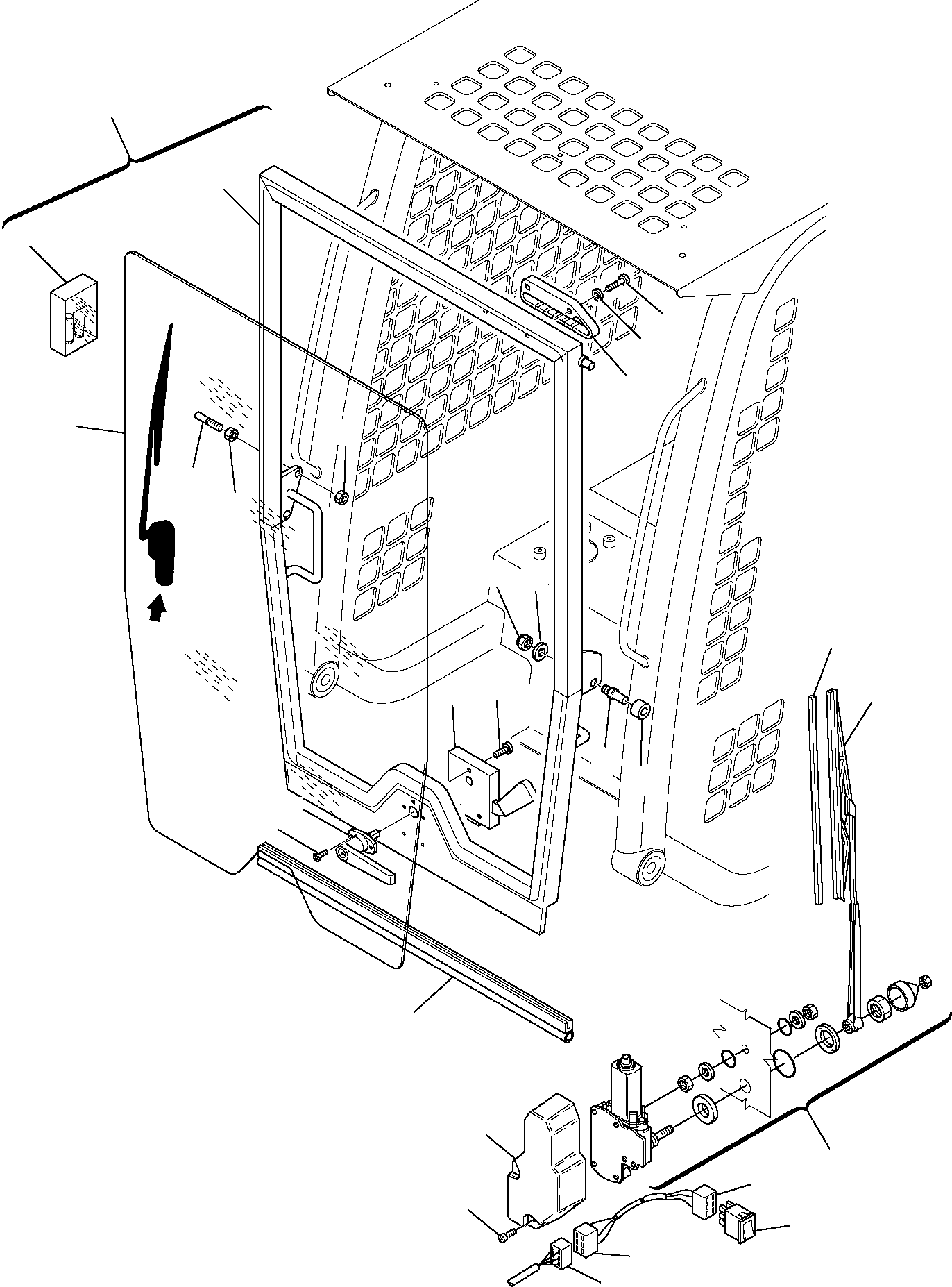 Skid Steer Loaders Komatsu / SK815-5 turbo S/N 37BTF00003-Up(sk815t) / FRONT DOOR (1/3)(E-0060 : 5500)