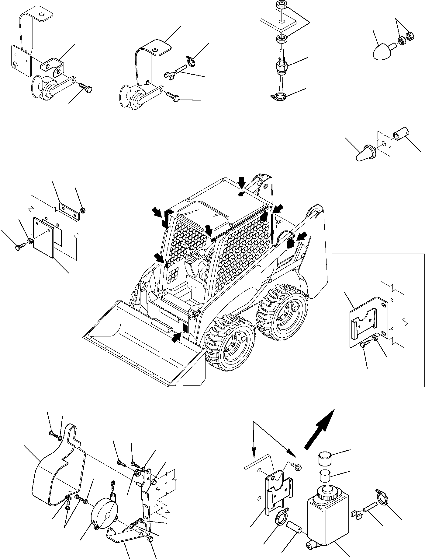 Skid Steer Loaders Komatsu / SK815-5 turbo S/N 37BTF00003-Up(sk815t) / FRONT DOOR (3/3)(E-0080 : 5515)
