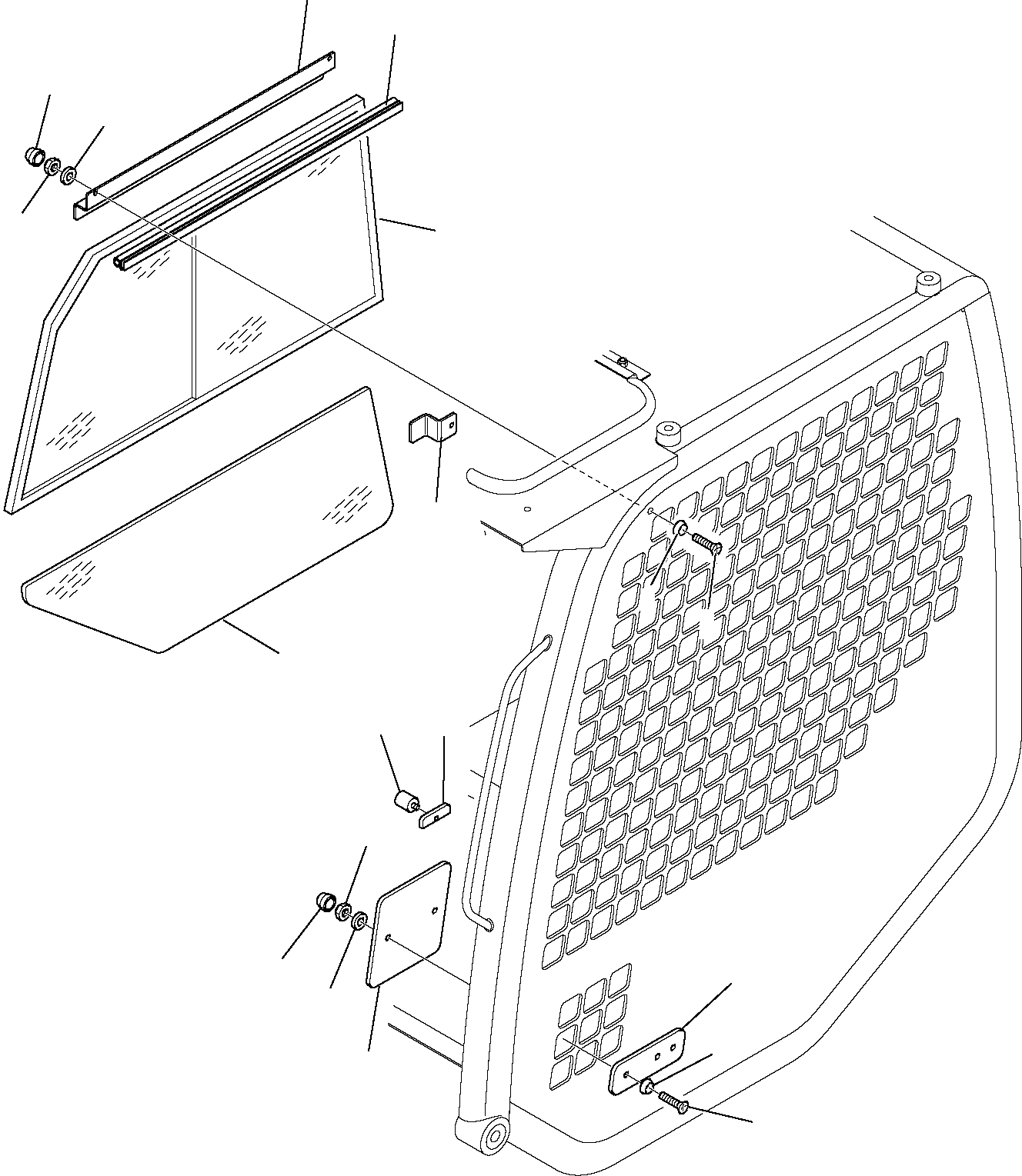 Skid Steer Loaders Komatsu / SK815-5 turbo S/N 37BTF00003-Up(sk815t) / LATERAL SLIDING WINDOW (2/2)(E-0100 : 5605)