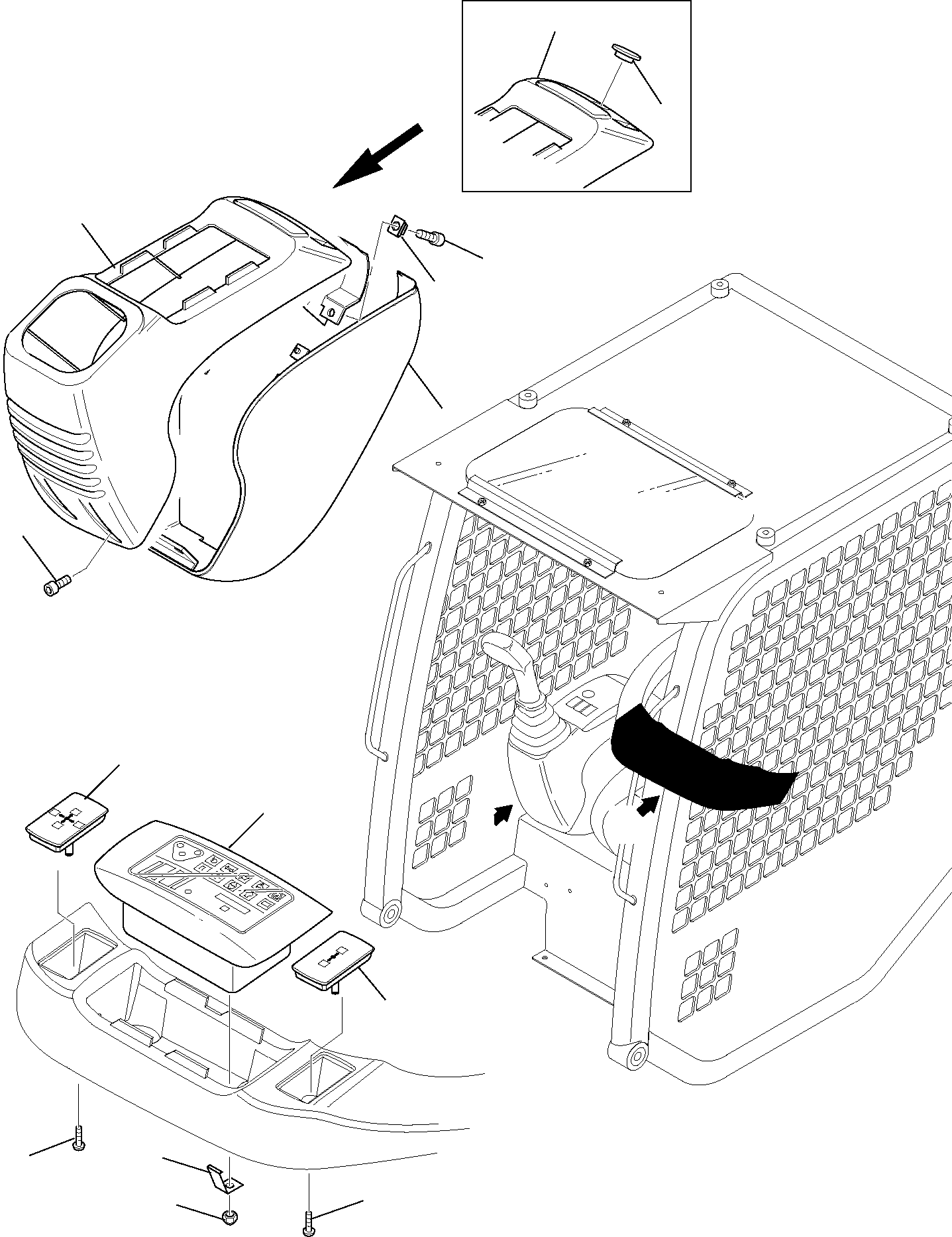 Skid Steer Loaders Komatsu / HAND & FOOT CONTROLS SK815-5 turbo S/N 37BTF00003-Up(sk815thf) / CABIN (1/2)(A-0040 : 5200)