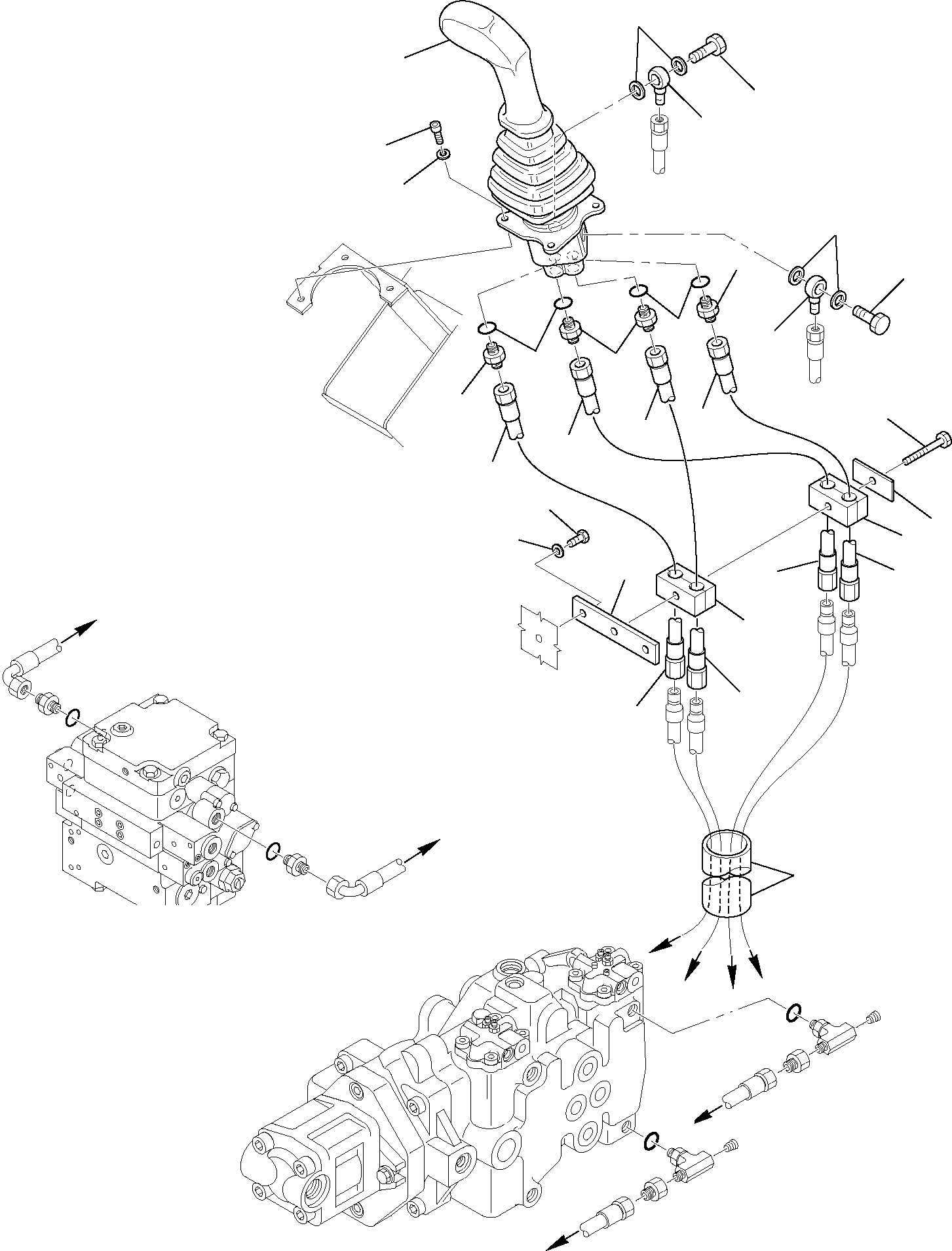 Skid Steer Loaders Komatsu / HAND & FOOT CONTROLS SK815-5 turbo S/N 37BTF00003-Up(sk815thf) / R.H. SERVOCONTROL(A-0130 : 6565)