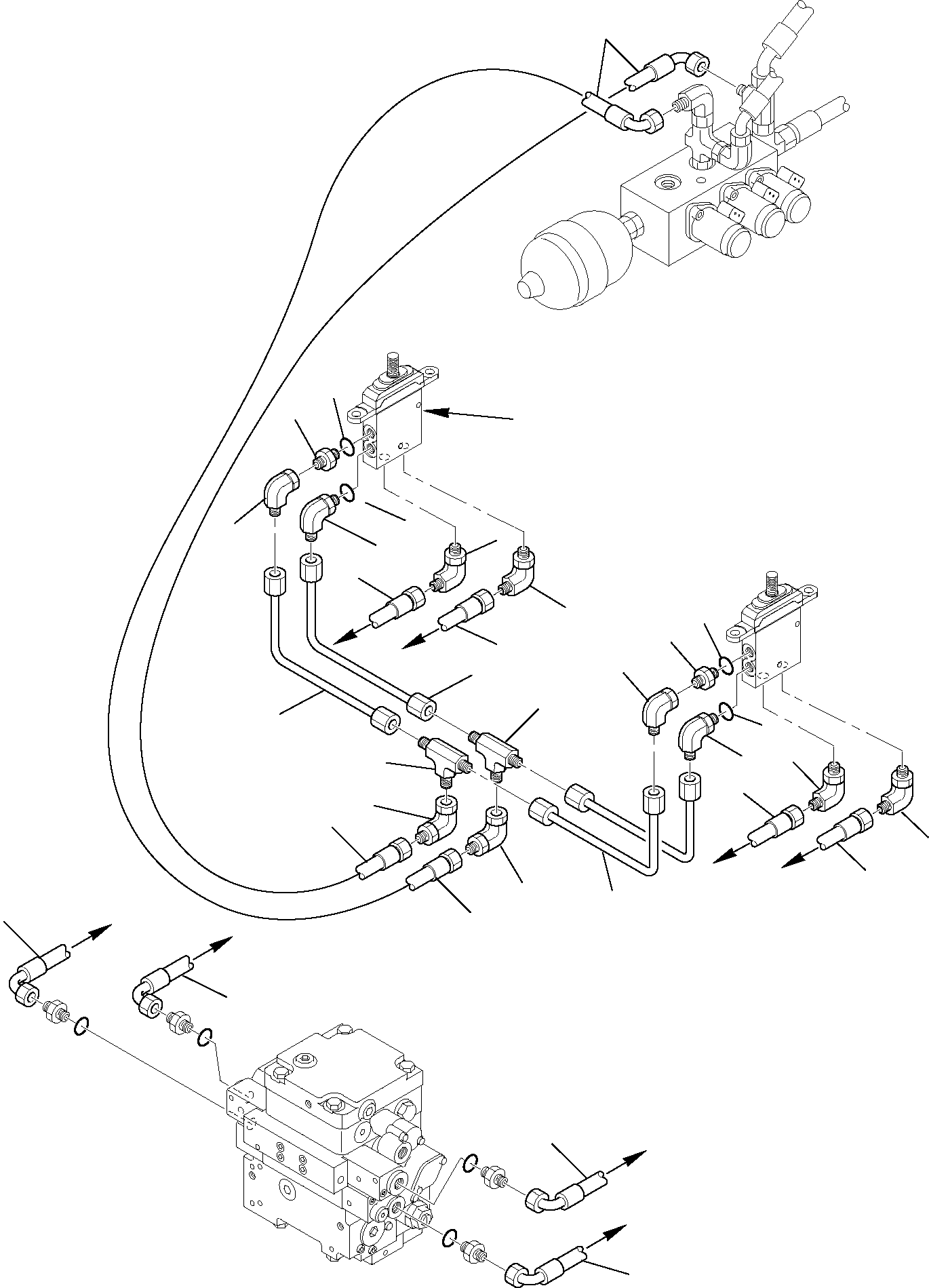 Skid Steer Loaders Komatsu / HAND & FOOT CONTROLS SK815-5 turbo S/N 37BTF00003-Up(sk815thf) / HYDRAULIC PIPING (ATTACHMENT LINE)(A-0140 : 6730)