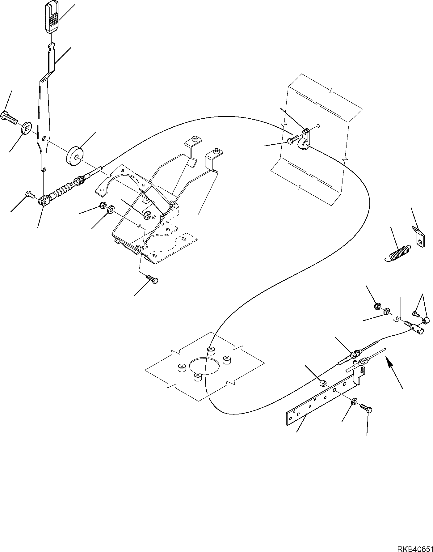 Skid Steer Loaders Komatsu / SK818-5 S/N 37BF50111-Up(sk818_a) / FUEL CONTROL LEVER(D-4000 : 4000)