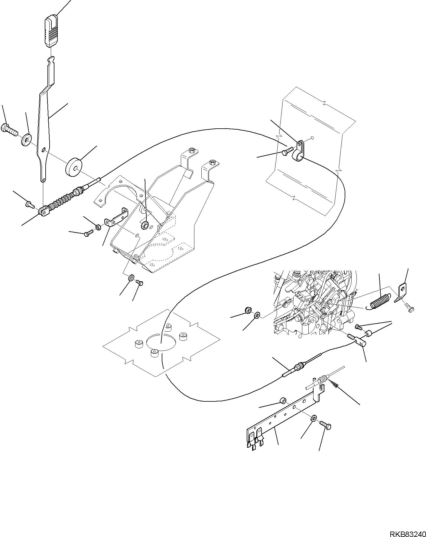 Skid Steer Loaders Komatsu / SK818-5 S/N 37BF50111-Up(sk818_a) / FUEL CONTROL LEVER(D-4001 : 4001)
