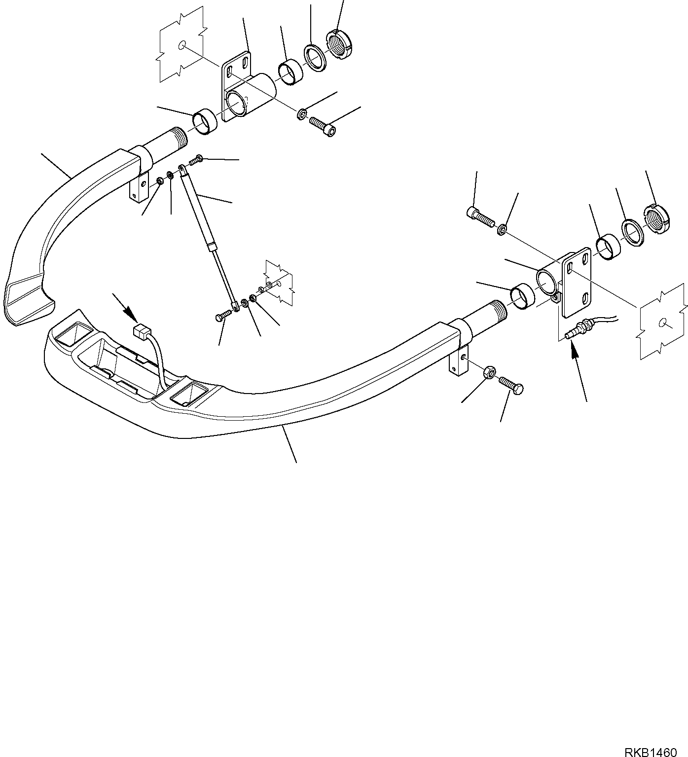 Skid Steer Loaders Komatsu / SK818-5 S/N 37BF50111-Up(sk818_a) / SAFETY BARS(D-4240 : 4240)