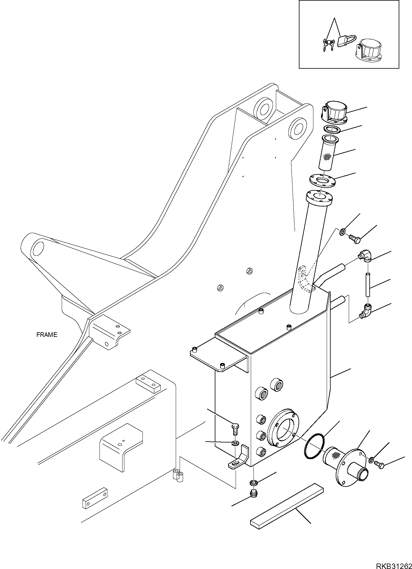 Skid Steer Loaders Komatsu / SK818-5 S/N 37BF50111-Up(sk818_a) / HYDRAULIC TANK(F-6000 : 6000)