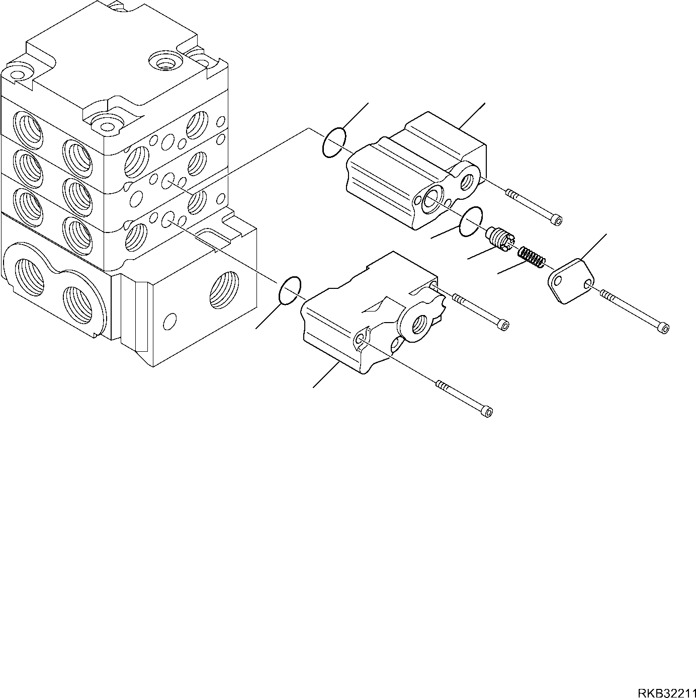 Skid Steer Loaders Komatsu / SK818-5 S/N 37BF50111-Up(sk818_a) / CONTROL VALVE (STANDARD) (7/11)(F-6226 : 6226)