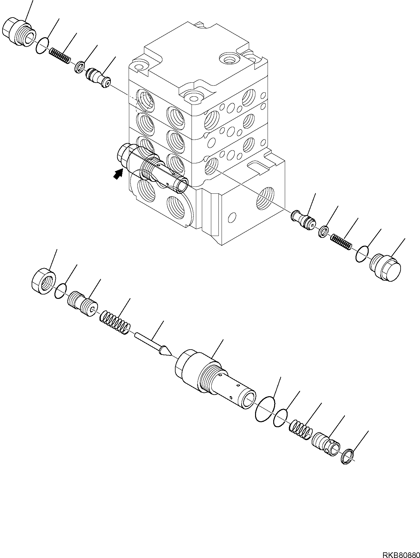 Skid Steer Loaders Komatsu / SK818-5 S/N 37BF50111-Up(sk818_a) / CONTROL VALVE (STANDARD) (10/11)(F-6249 : 6249)