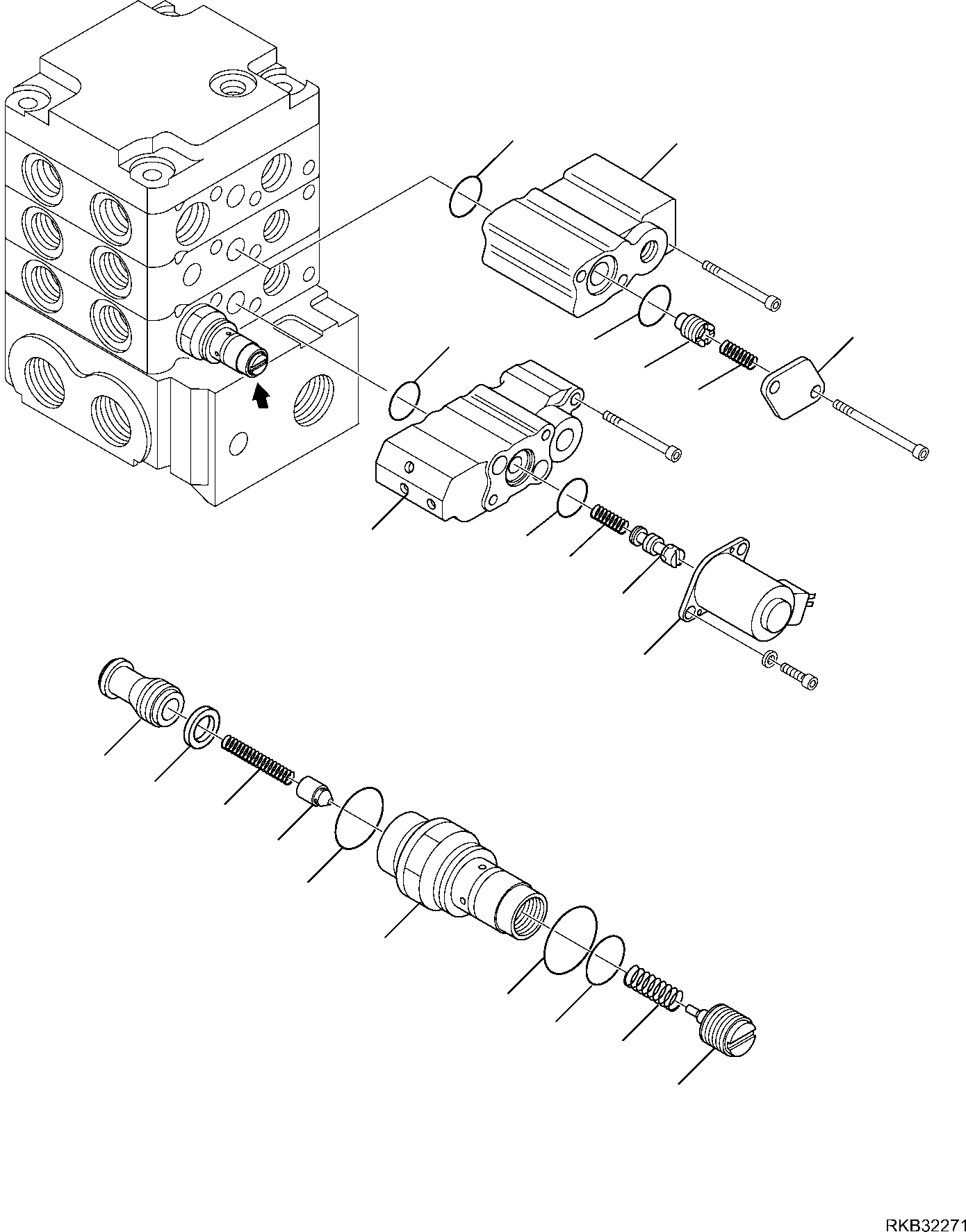 Skid Steer Loaders Komatsu / SK818-5 S/N 37BF50111-Up(sk818_a) / CONTROL VALVE (FLOAT) (7/11)(F-6266 : 6266)