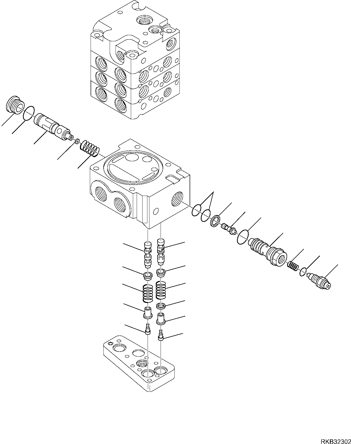 Skid Steer Loaders Komatsu / SK818-5 S/N 37BF50111-Up(sk818_a) / CONTROL VALVE (HIGH FLOW) (3/11)(F-6322 : 6322)