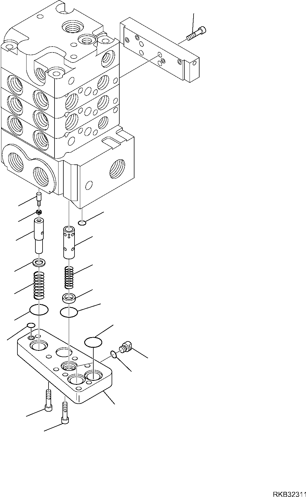 Skid Steer Loaders Komatsu / SK818-5 S/N 37BF50111-Up(sk818_a) / CONTROL VALVE (HIGH FLOW) (4/11)(F-6303 : 6303)