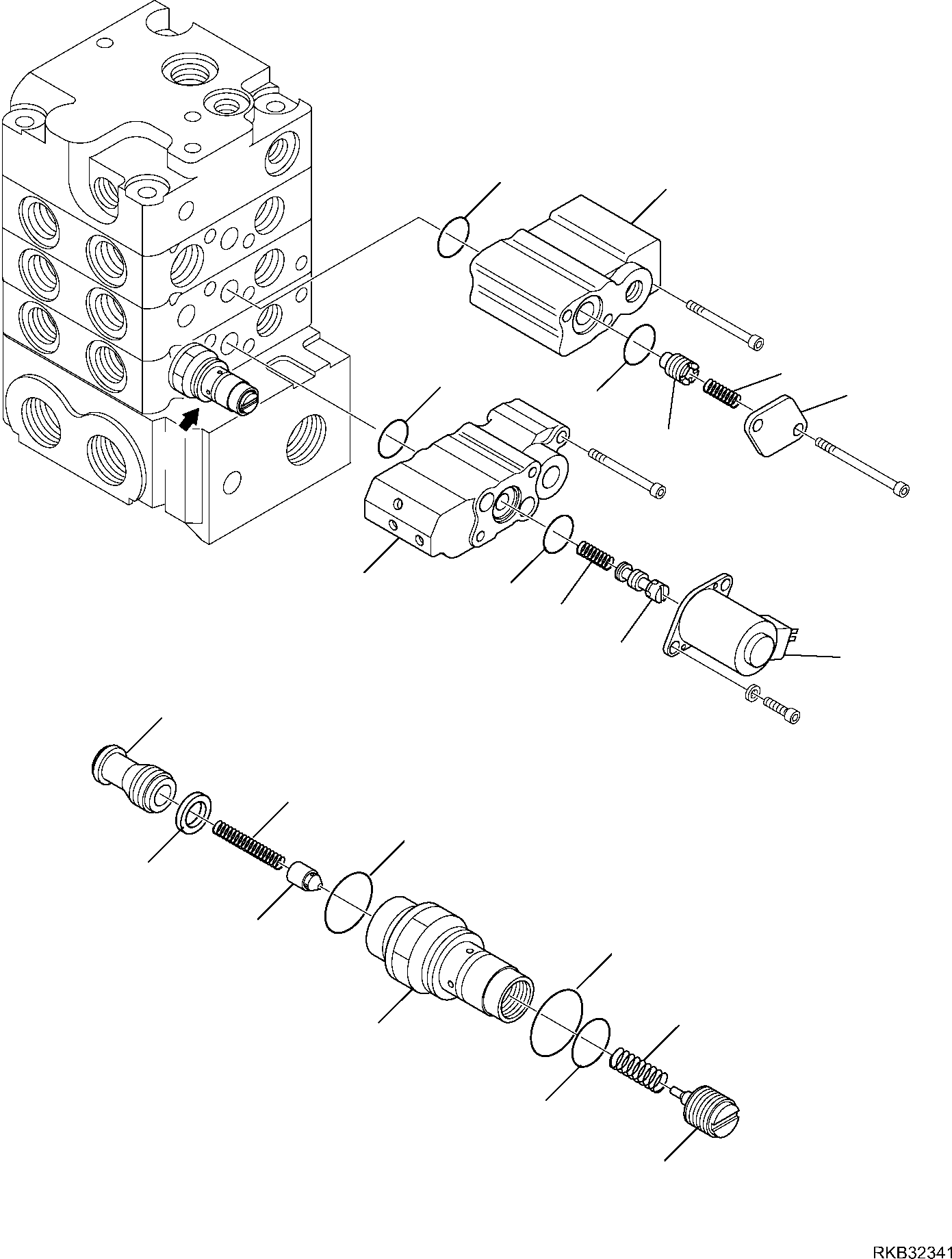 Skid Steer Loaders Komatsu / SK818-5 S/N 37BF50111-Up(sk818_a) / CONTROL VALVE (HIGH FLOW) (7/11)(F-6326 : 6326)