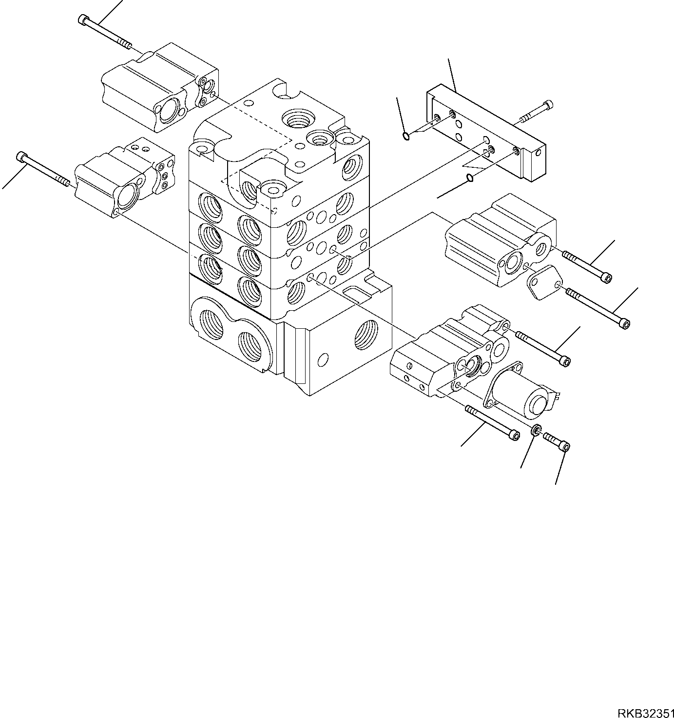 Skid Steer Loaders Komatsu / SK818-5 S/N 37BF50111-Up(sk818_a) / CONTROL VALVE (HIGH FLOW) (8/11)(F-6327 : 6327)