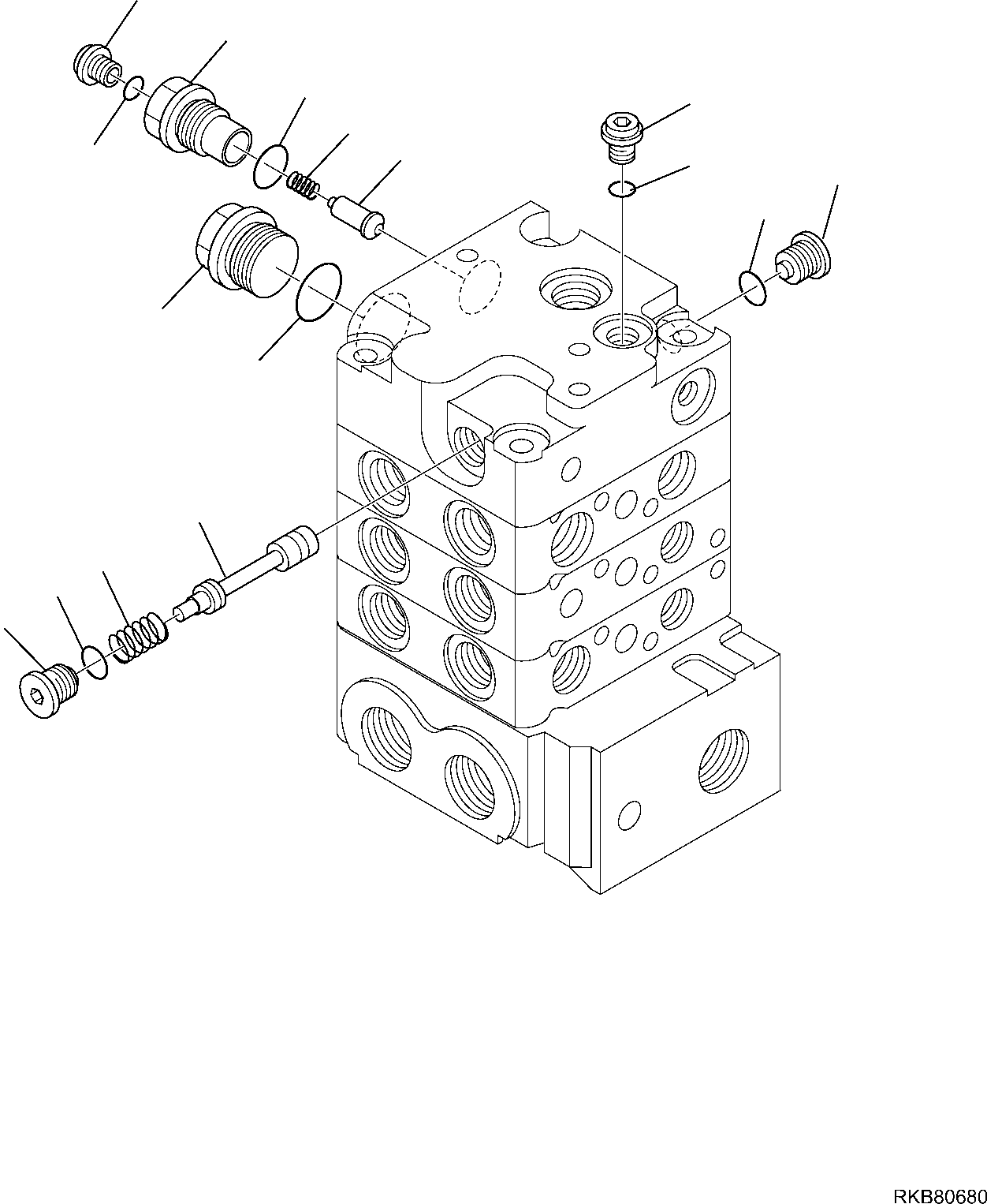 Skid Steer Loaders Komatsu / SK818-5 S/N 37BF50111-Up(sk818_a) / CONTROL VALVE (HIGH FLOW) (9/11)(F-6308 : 6308)