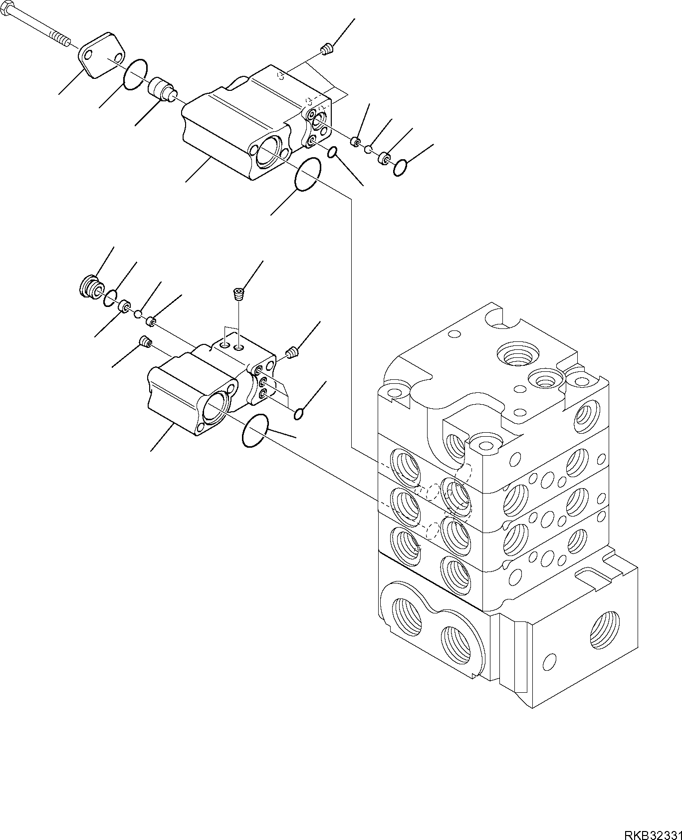 Skid Steer Loaders Komatsu / SK818-5 S/N 37BF50111-Up(sk818_a) / CONTROL VALVE (HIGH FLOW) (6/11)(F-6325 : 6325)