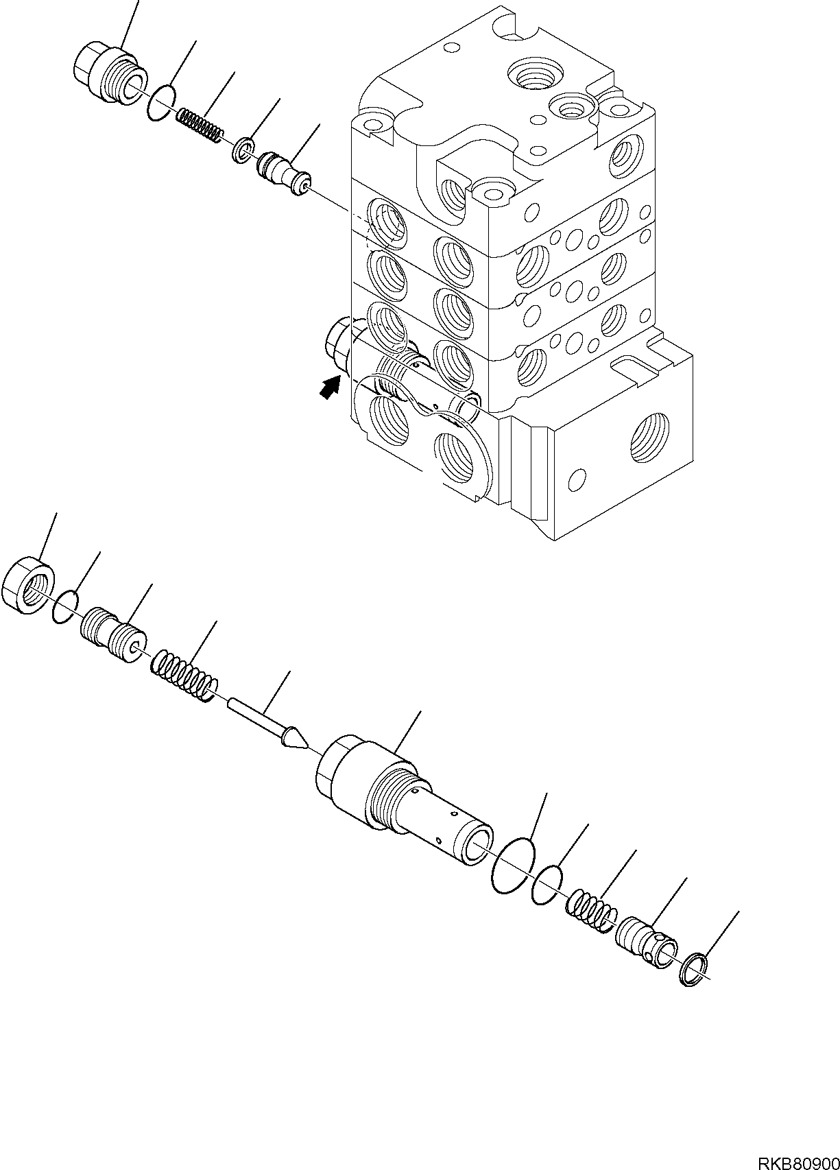 Skid Steer Loaders Komatsu / SK818-5 S/N 37BF50111-Up(sk818_a) / CONTROL VALVE (HIGH FLOW) (10/11)(F-6329 : 6329)