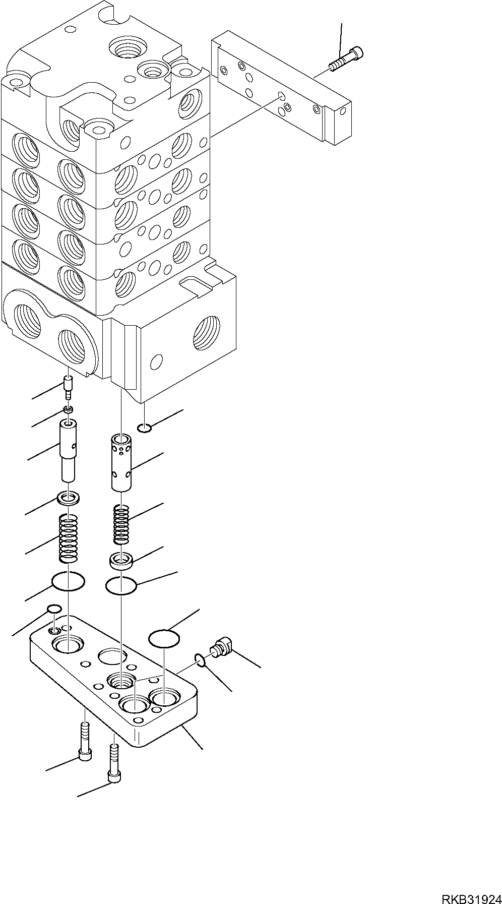 Skid Steer Loaders Komatsu / SK818-5 S/N 37BF50111-Up(sk818_a) / CONTROL VALVE (SUPER HIGH FLOW) (4/13)(F-6343 : 6343)