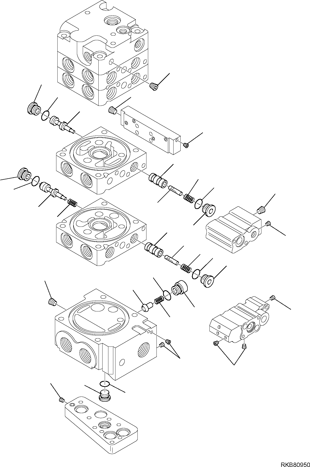Skid Steer Loaders Komatsu / SK818-5 S/N 37BF50111-Up(sk818_a) / CONTROL VALVE (SUPER HIGH FLOW) (5/13)(F-6364 : 6364)