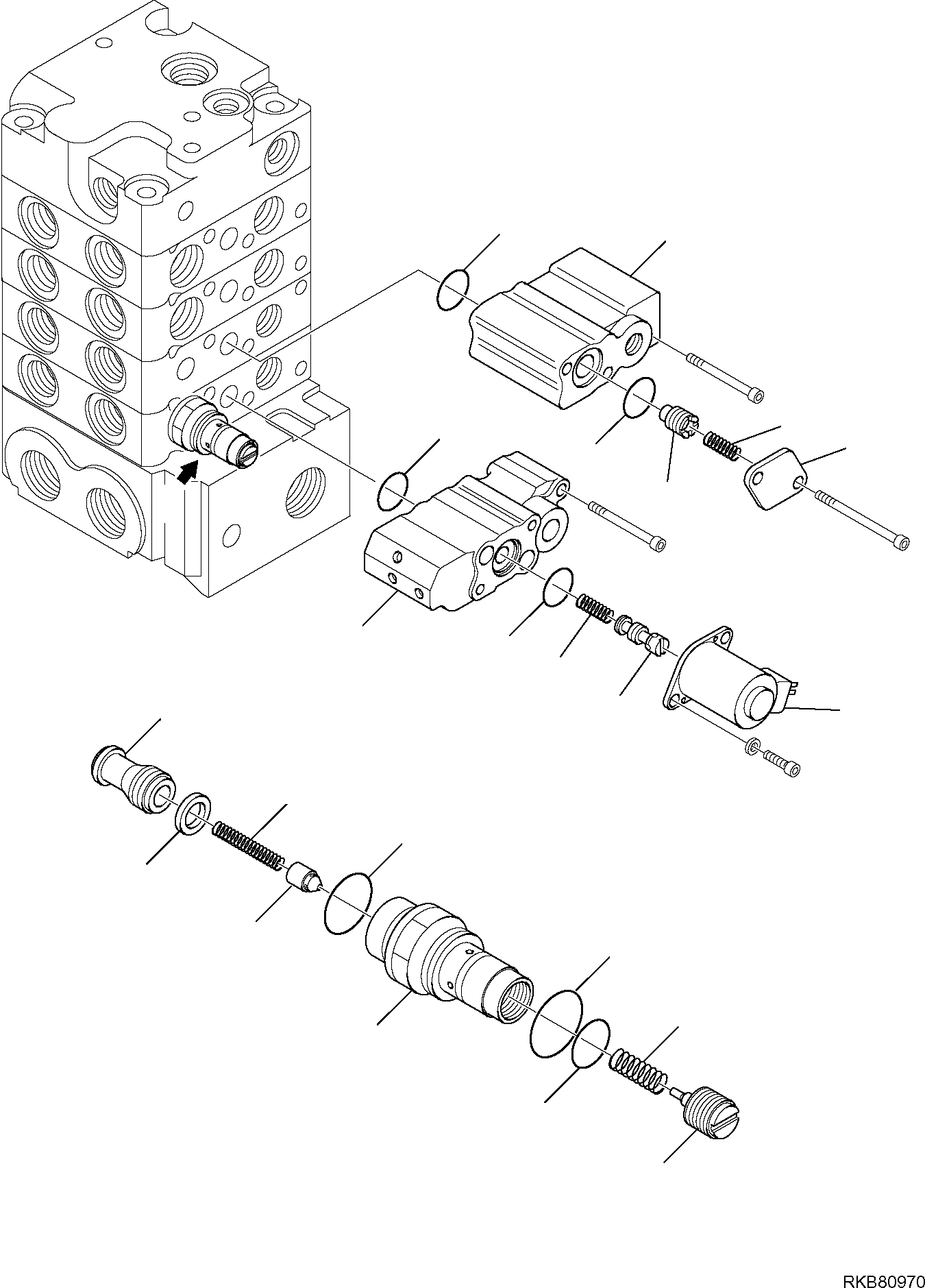 Skid Steer Loaders Komatsu / SK818-5 S/N 37BF50111-Up(sk818_a) / CONTROL VALVE (SUPER HIGH FLOW) (7/13)(F-6346 : 6346)