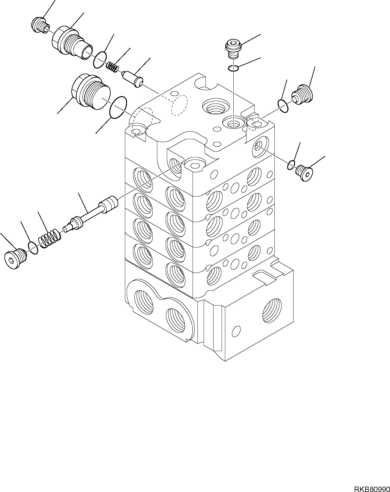 Skid Steer Loaders Komatsu / SK818-5 S/N 37BF50111-Up(sk818_a) / CONTROL VALVE (SUPER HIGH FLOW) (9/13)(F-6368 : 6368)