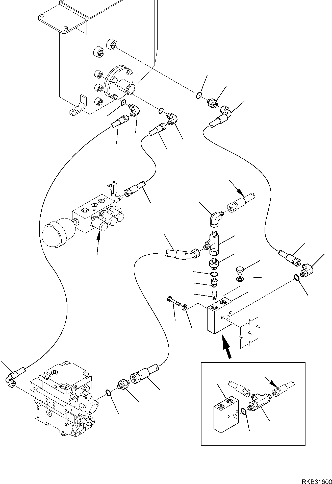 Skid Steer Loaders Komatsu / SK818-5 S/N 37BF50111-Up(sk818_a) / HYDRAULIC PIPING (RETURN LINE) (1/2)(F-6520 : 6520)