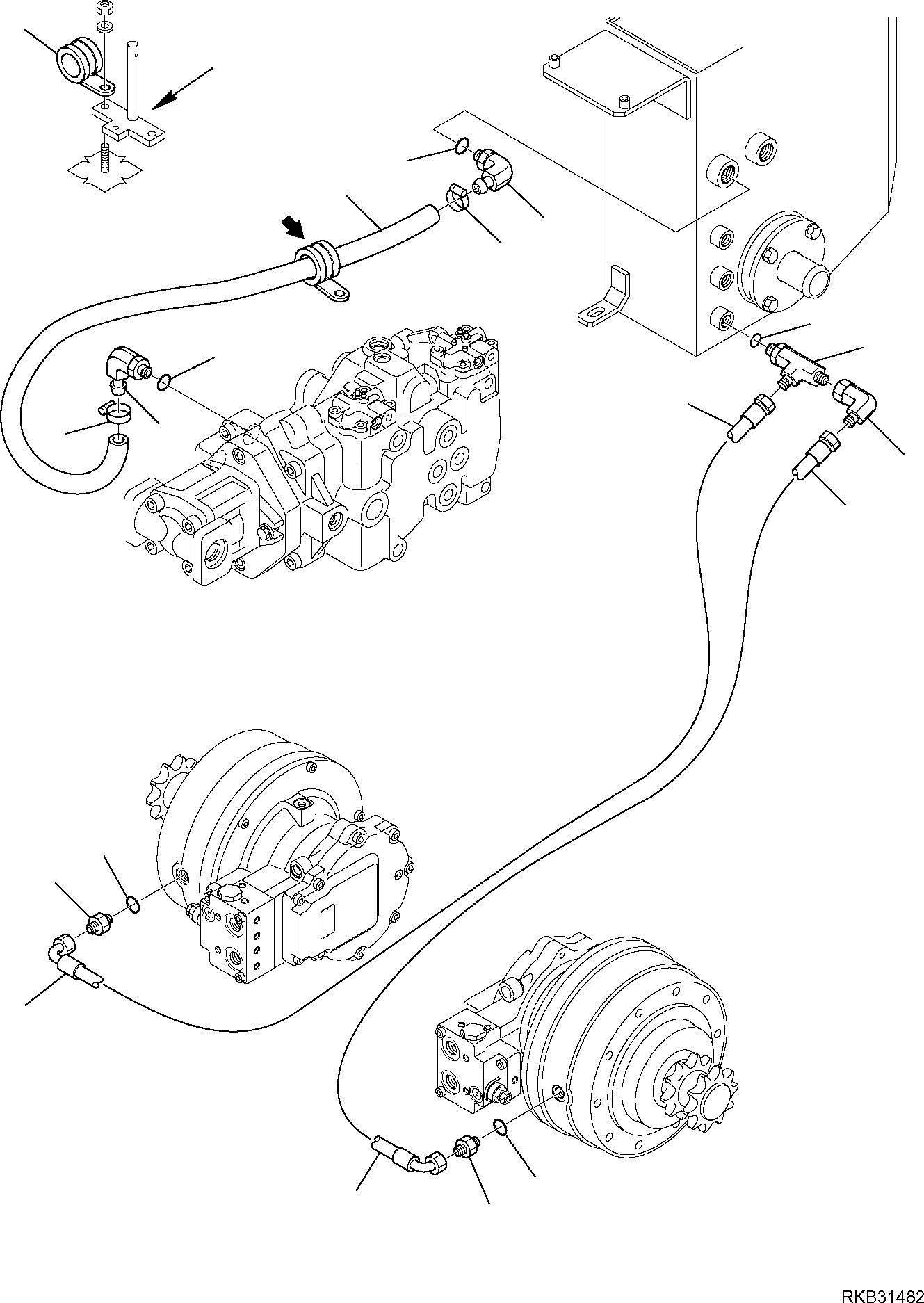 Skid Steer Loaders Komatsu / SK818-5 S/N 37BF50111-Up(sk818_a) / HYDRAULIC PIPING (DRAIN LINE)(F-6530 : 6530)