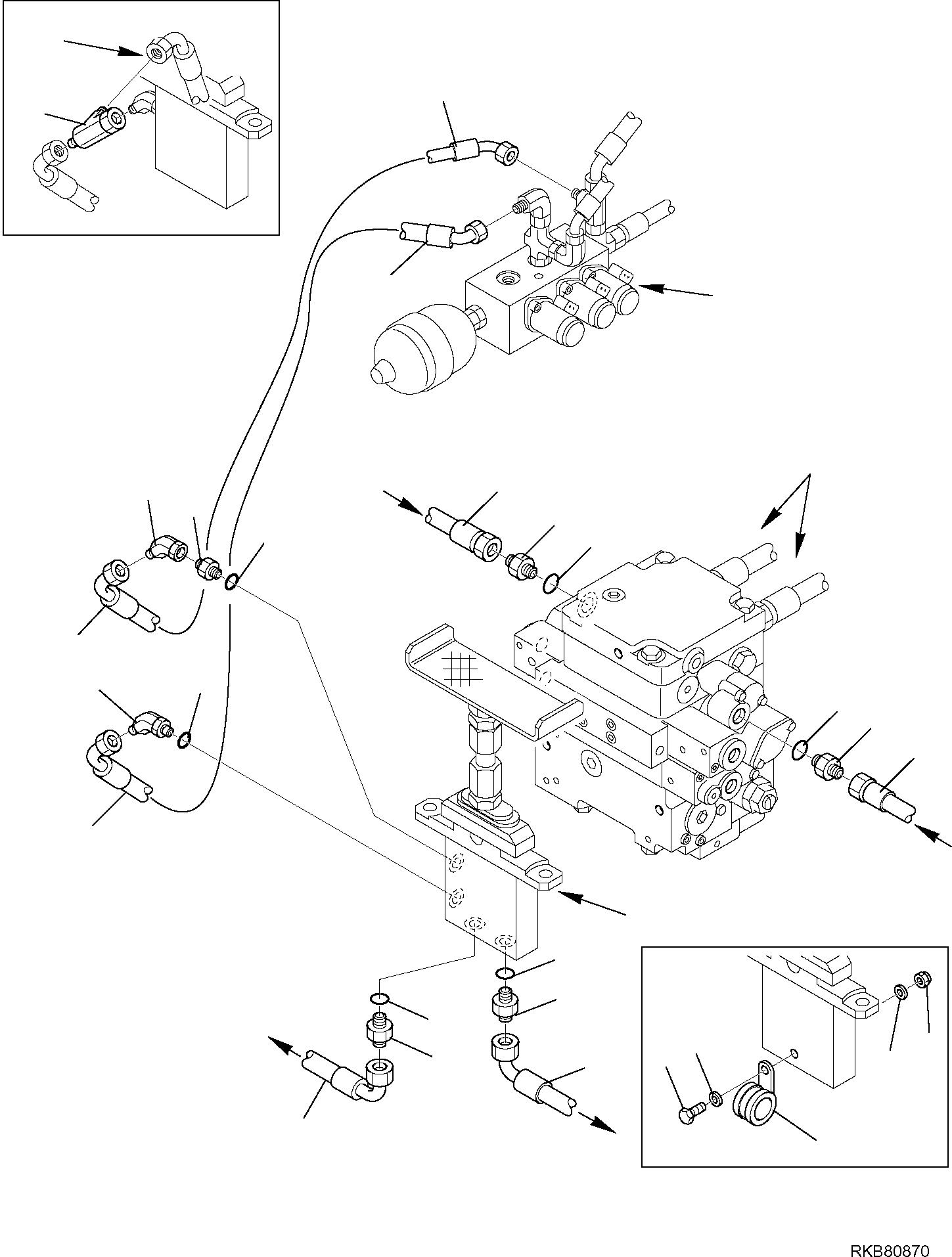 Skid Steer Loaders Komatsu / SK818-5 S/N 37BF50111-Up(sk818_a) / HYDRAULIC PIPING (ATTACHMENT LINE) (1/2)(F-6660 : 6660)