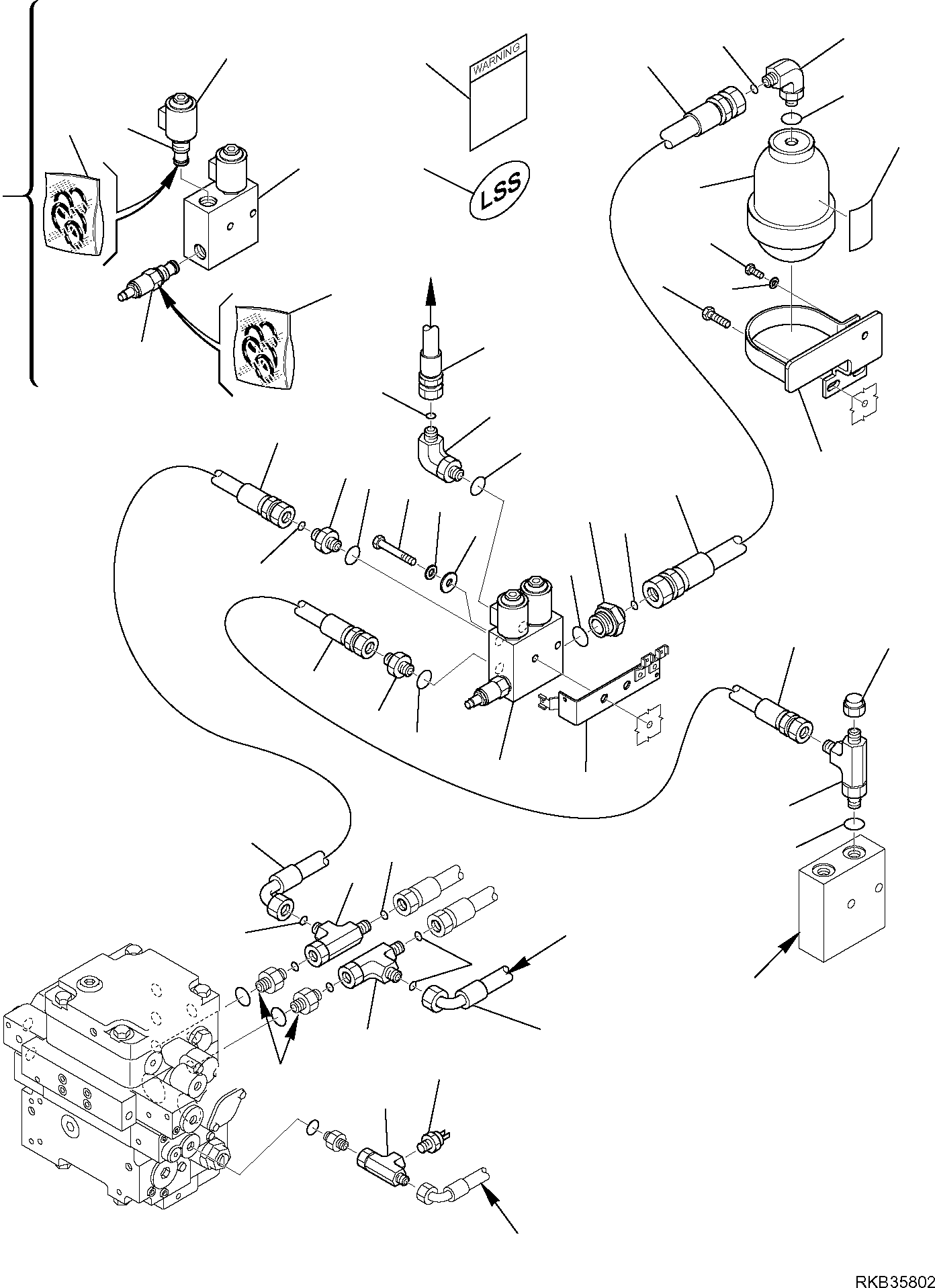 Skid Steer Loaders Komatsu / SK818-5 S/N 37BF50111-Up(sk818_a) / HYDRAULIC PIPING (RIDE CONTROL)(F-6800 : 6800)