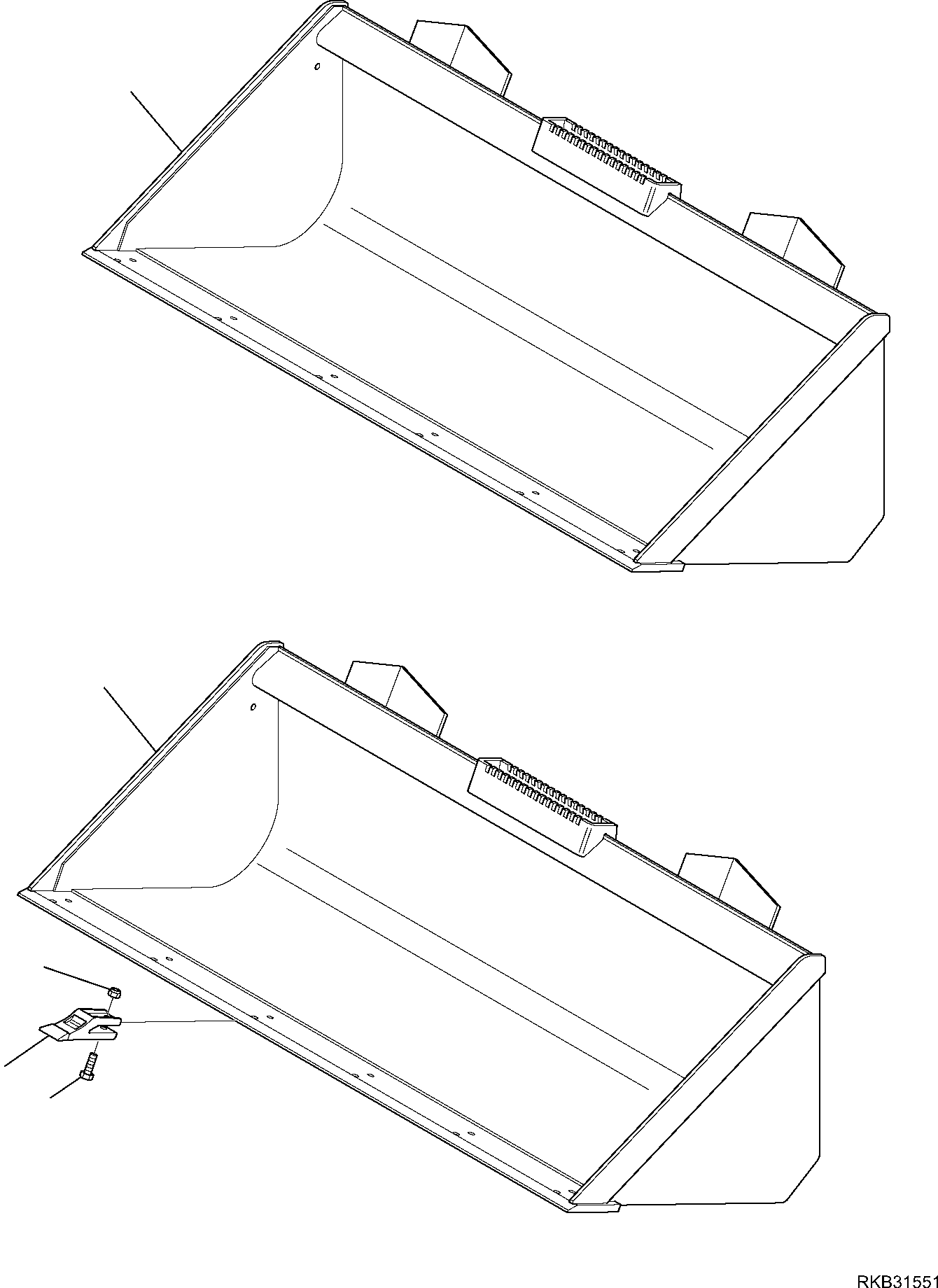 Skid Steer Loaders Komatsu / SK818-5 S/N 37BF50111-Up(sk818_a) / BUCKET (LARGER CAPACITY)(G-7510 : 7510)