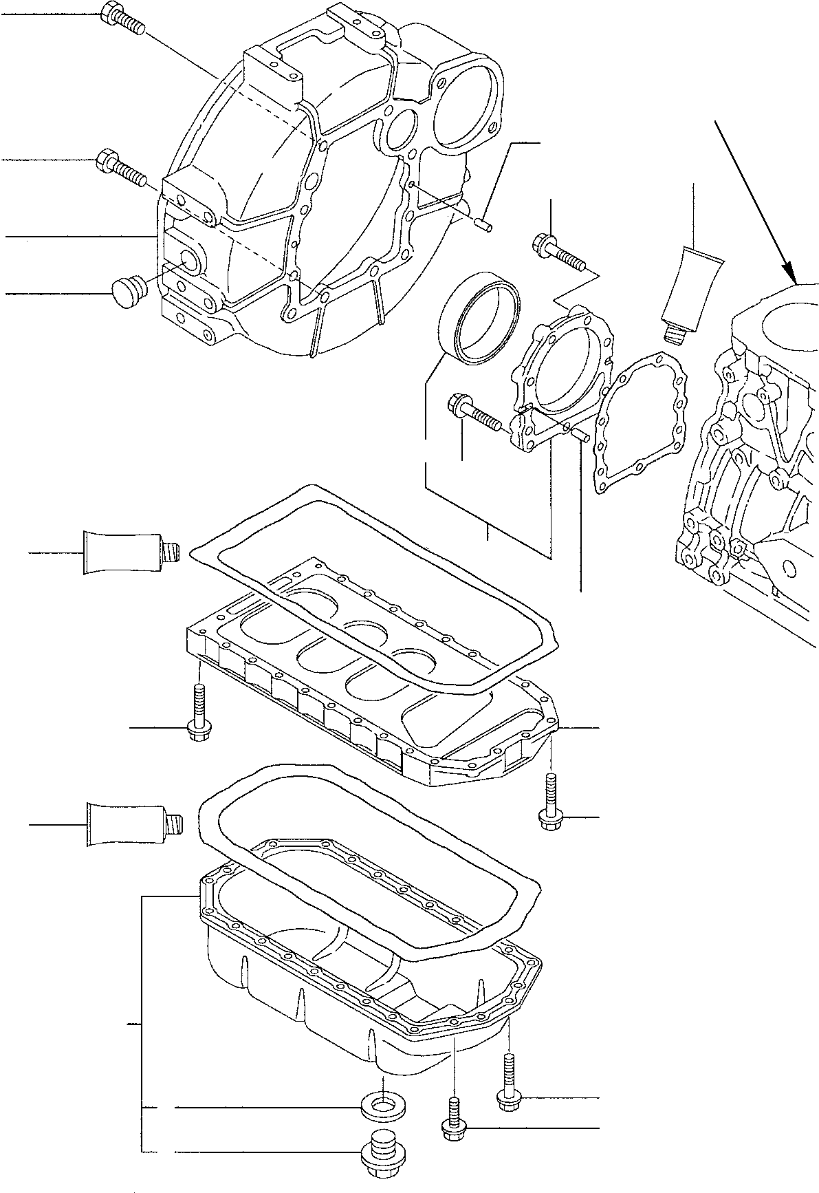 Skid Steer Loaders Komatsu / SK818-5 USA S/N 37BF50003-Up(sk818a) / FLYWHEEL - LUBRICATING OIL SUMP(A-0060 : 0211)