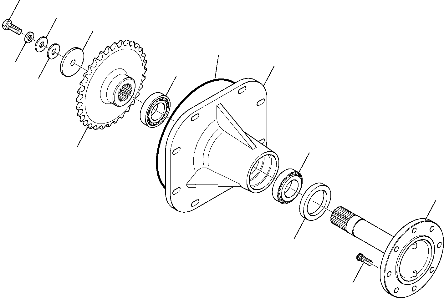 Skid Steer Loaders Komatsu / SK818-5 USA S/N 37BF50003-Up(sk818a) / REAR DRIVE SHAFT(C-0050 : 3220)