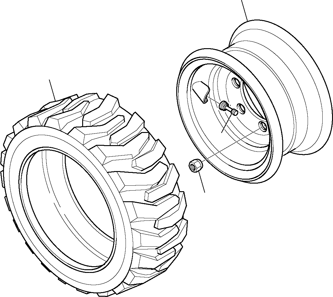 Skid Steer Loaders Komatsu / SK818-5 USA S/N 37BF50003-Up(sk818a) / WHEELS (10-16.5) (OPTIONAL)(C-0080 : 3710)