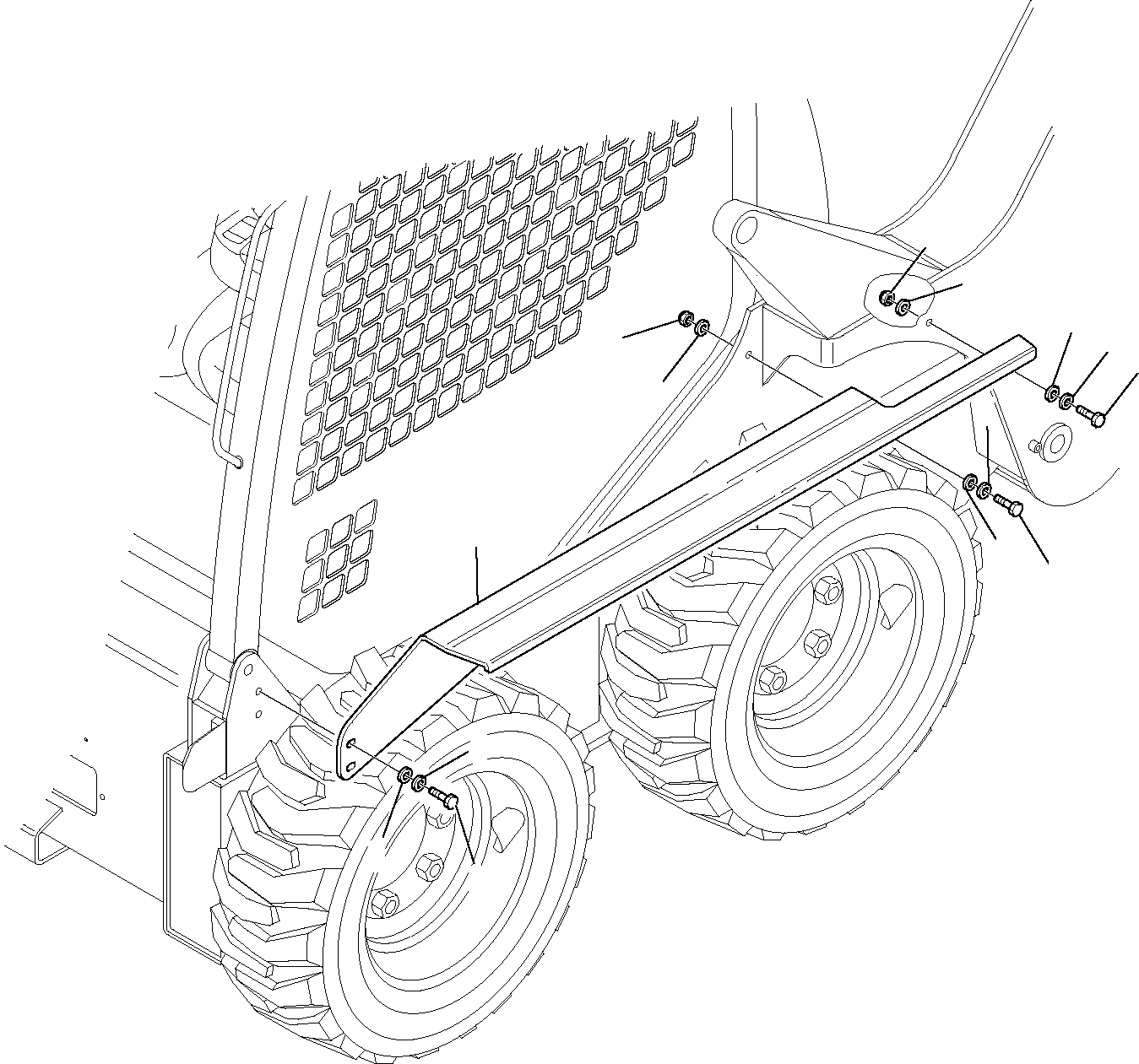 Skid Steer Loaders Komatsu / SK818-5 USA S/N 37BF50003-Up(sk818a) / MUDGUARD(C-0110 : 3800)