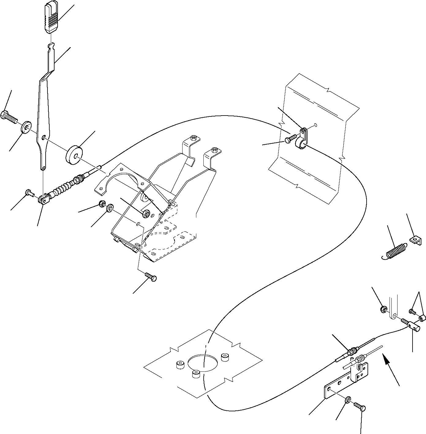 Skid Steer Loaders Komatsu / SK818-5 USA S/N 37BF50003-Up(sk818a) / FUEL CONTROL LEVER(D-0010 : 4000)