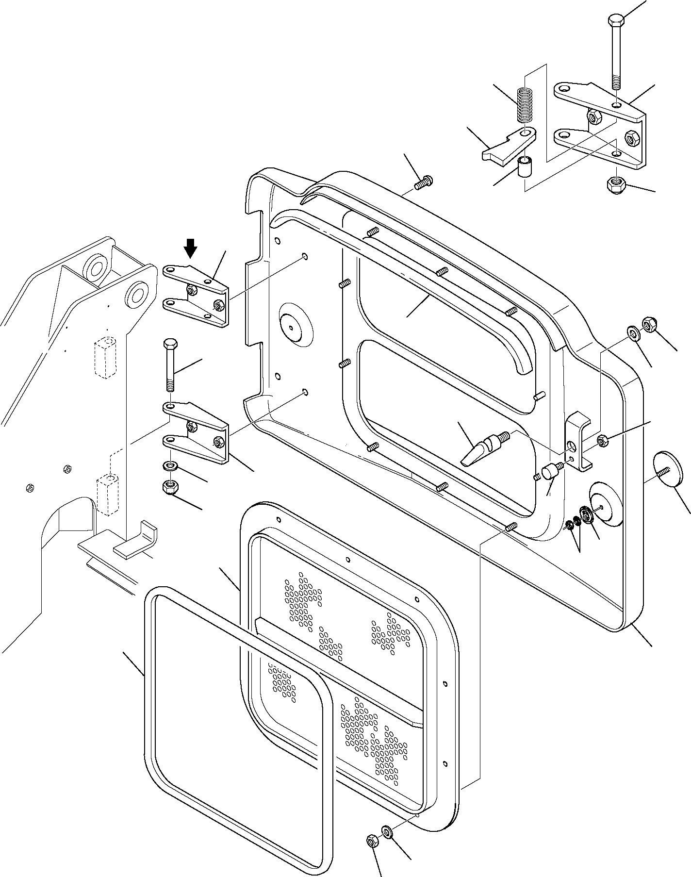 Skid Steer Loaders Komatsu / SK818-5 USA S/N 37BF50003-Up(sk818a) / REAR DOOR(E-0030 : 5010)