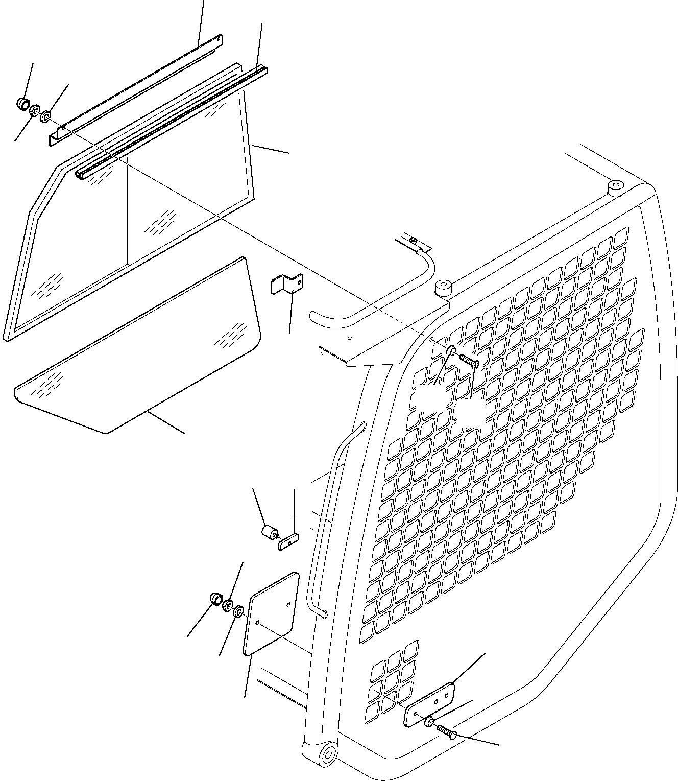 Skid Steer Loaders Komatsu / SK818-5 USA S/N 37BF50003-Up(sk818a) / LATERAL SLIDING WINDOW (2/2)(E-0110 : 5605)