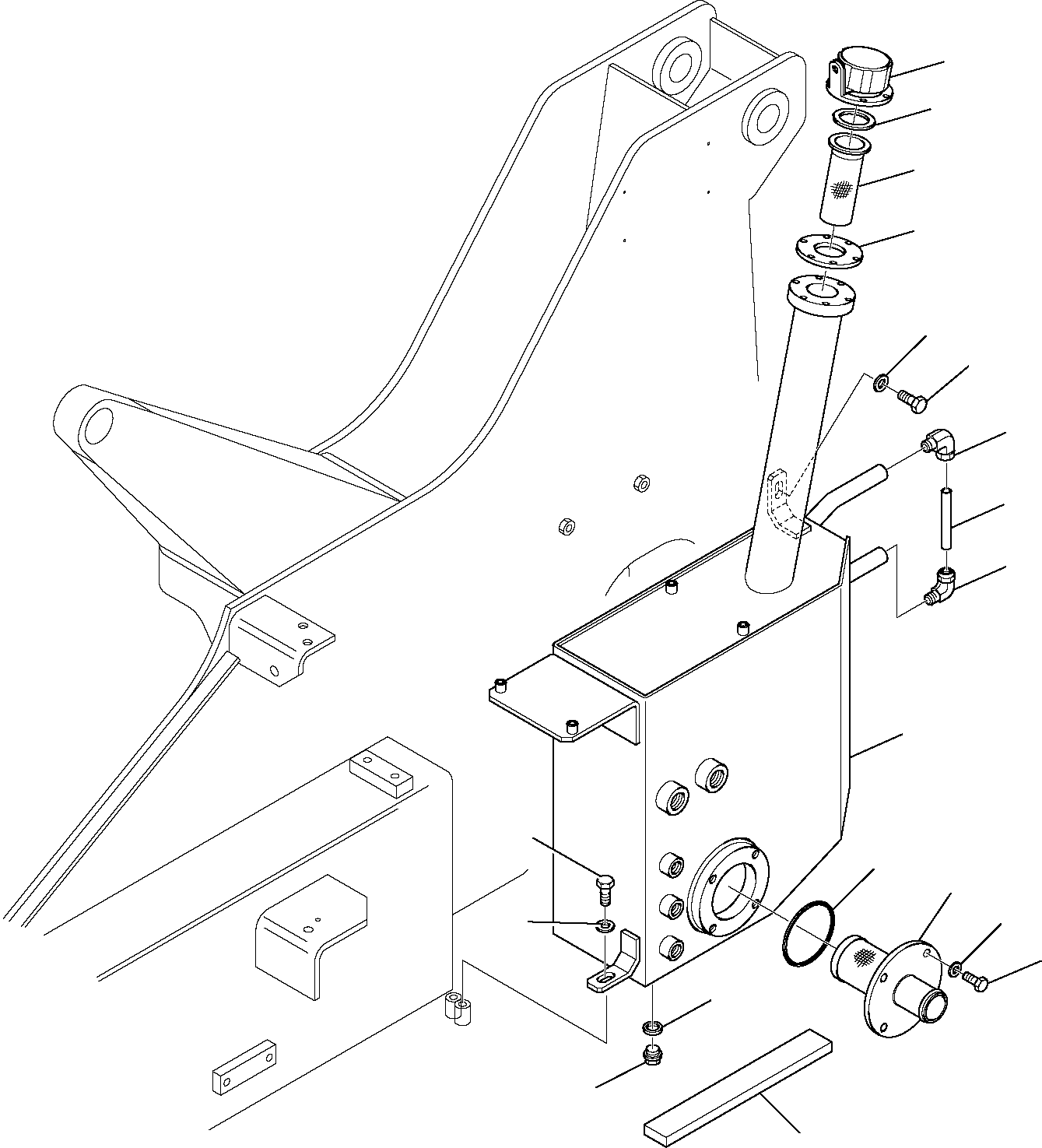 Skid Steer Loaders Komatsu / SK818-5 USA S/N 37BF50003-Up(sk818a) / HYDRAULIC TANK(F-0010 : 6000)