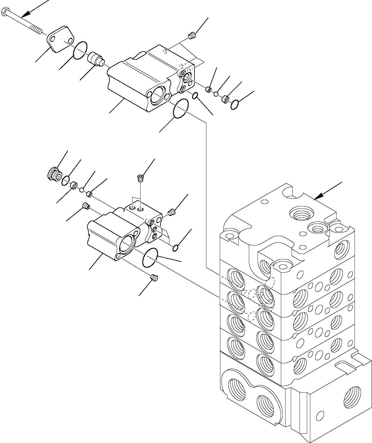 Skid Steer Loaders Komatsu / SK818-5 USA S/N 37BF50003-Up(sk818a) / CONTROL VALVE (SUPER HIGH-FLOW) (6/13)(F-0640 : 6300)