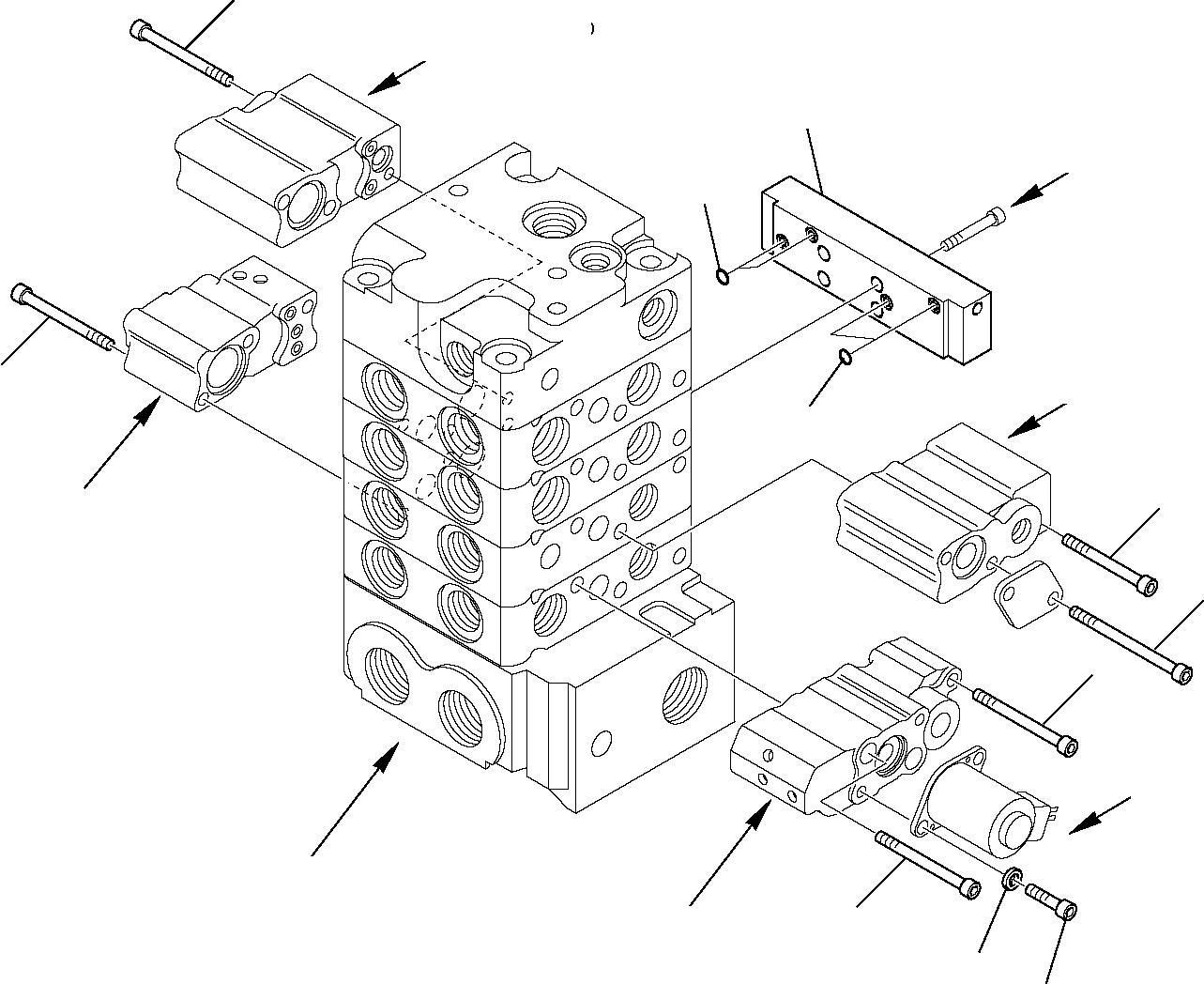 Skid Steer Loaders Komatsu / SK818-5 USA S/N 37BF50003-Up(sk818a) / CONTROL VALVE (SUPER HIGH-FLOW) (8/13)(F-0660 : 6304)