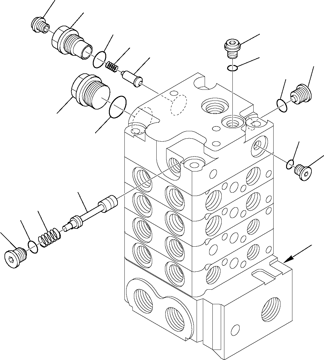 Skid Steer Loaders Komatsu / SK818-5 USA S/N 37BF50003-Up(sk818a) / CONTROL VALVE (SUPER HIGH-FLOW) (9/13)(F-0670 : 6306)