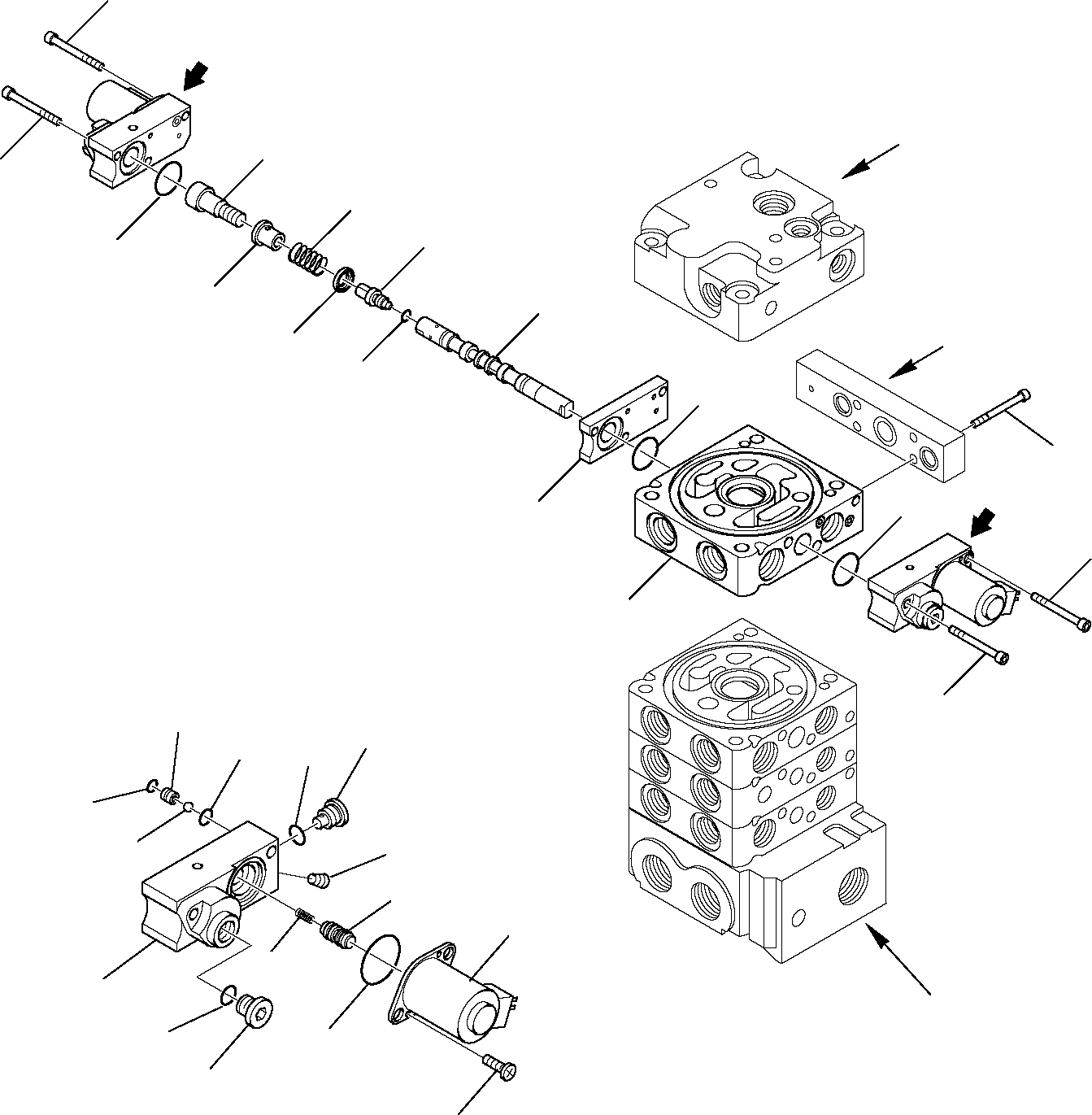 Skid Steer Loaders Komatsu / SK818-5 USA S/N 37BF50003-Up(sk818a) / CONTROL VALVE (SUPER HIGH-FLOW) (12/13)(F-0700 : 6312)