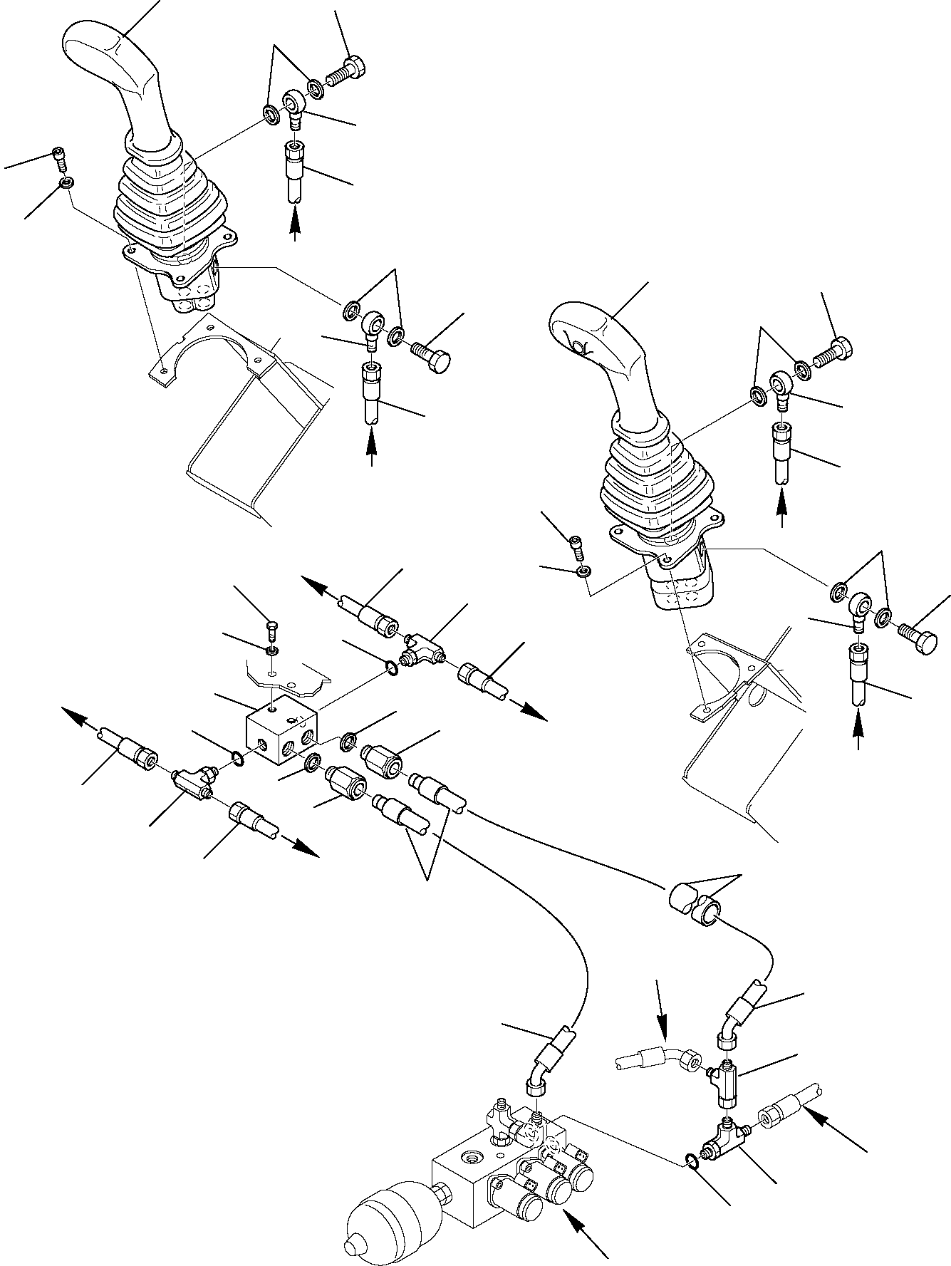 Skid Steer Loaders Komatsu / SK818-5 USA S/N 37BF50003-Up(sk818a) / HYDRAULIC PIPING (SERVOCONTROL LINE) (1/2)(F-0990 : 6550)