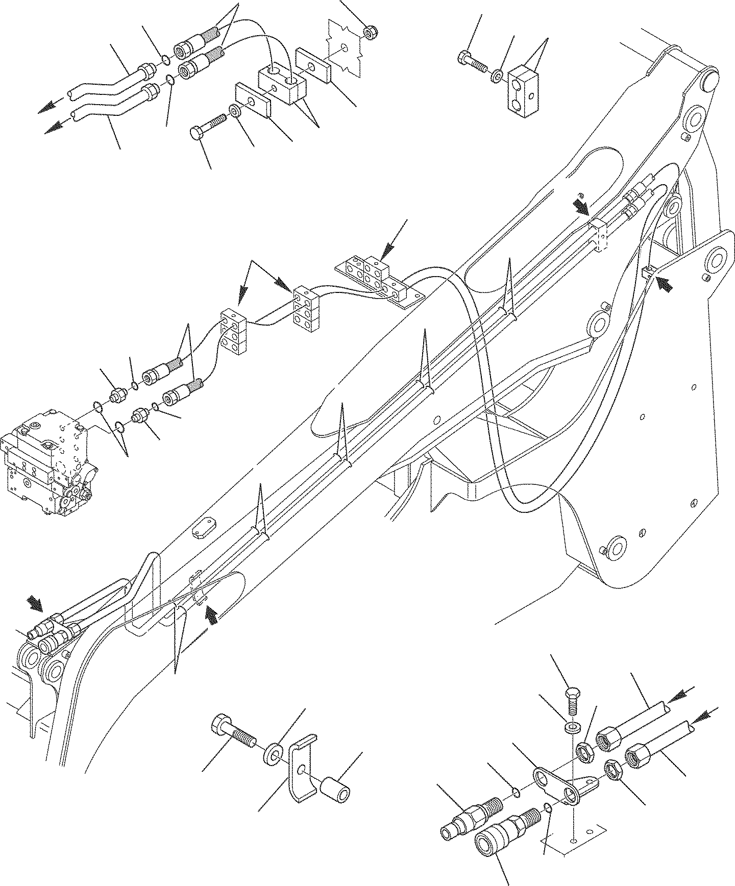 Skid Steer Loaders Komatsu / SK818-5 USA S/N 37BF50003-Up(sk818a) / HYDRAULIC PIPING (ATTACHMENT LINE) (2/2)(F-1060 : 6665)