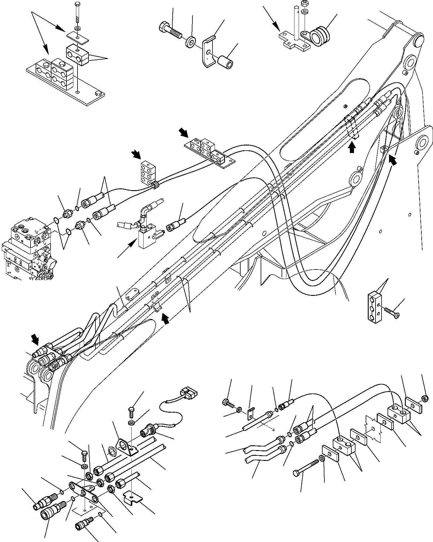 Skid Steer Loaders Komatsu / SK818-5 USA S/N 37BF50003-Up(sk818a) / HYDRAULIC PIPING (ATTACHMENT LINE) (HIGH-FLOW SUPER)(F-1080 : 6675)