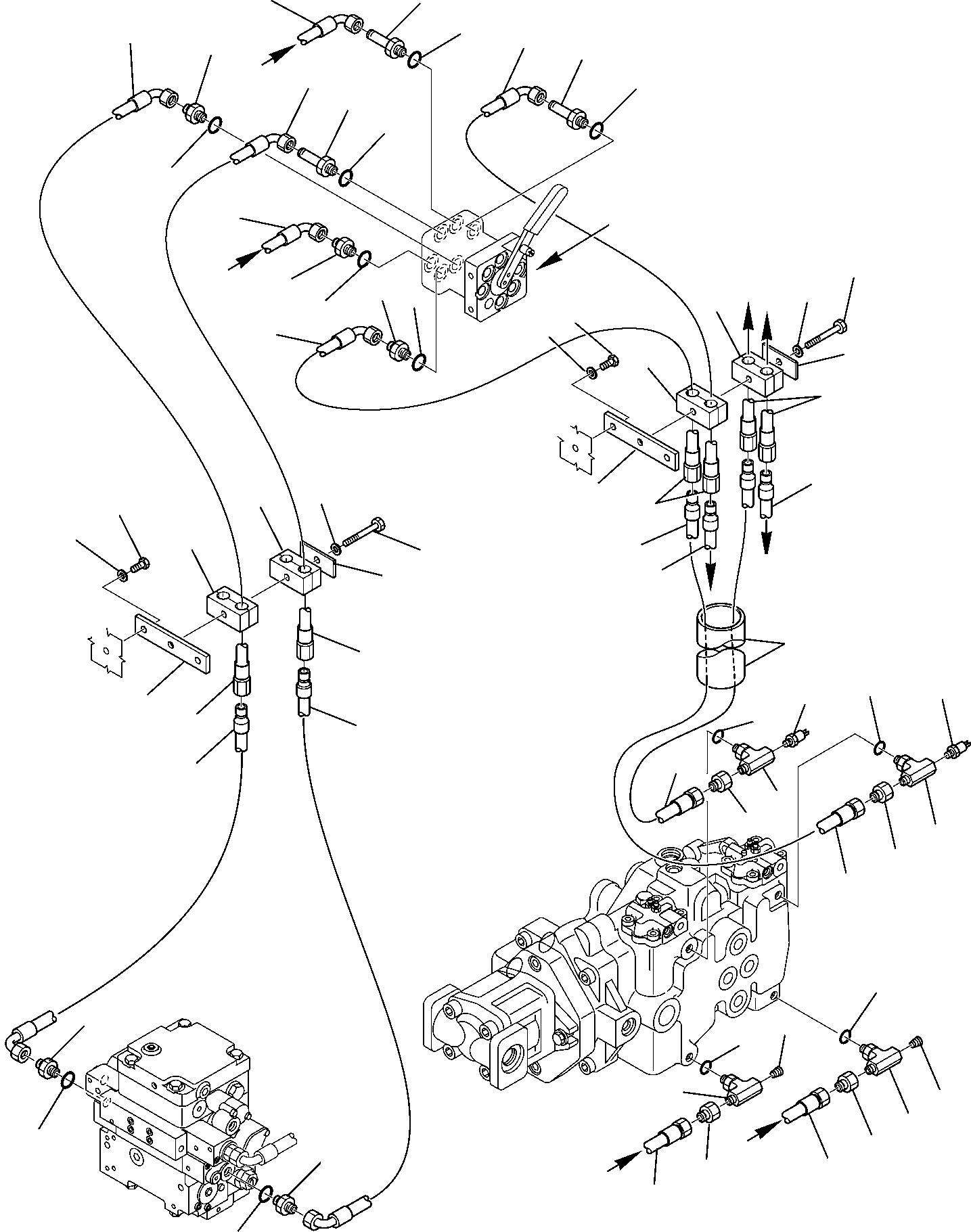 Skid Steer Loaders Komatsu / SK818-5 USA S/N 37BF50003-Up(sk818a) / HYDRAULIC PIPING (PATTERN CHANGE) (3/3)(F-1120 : 6710)