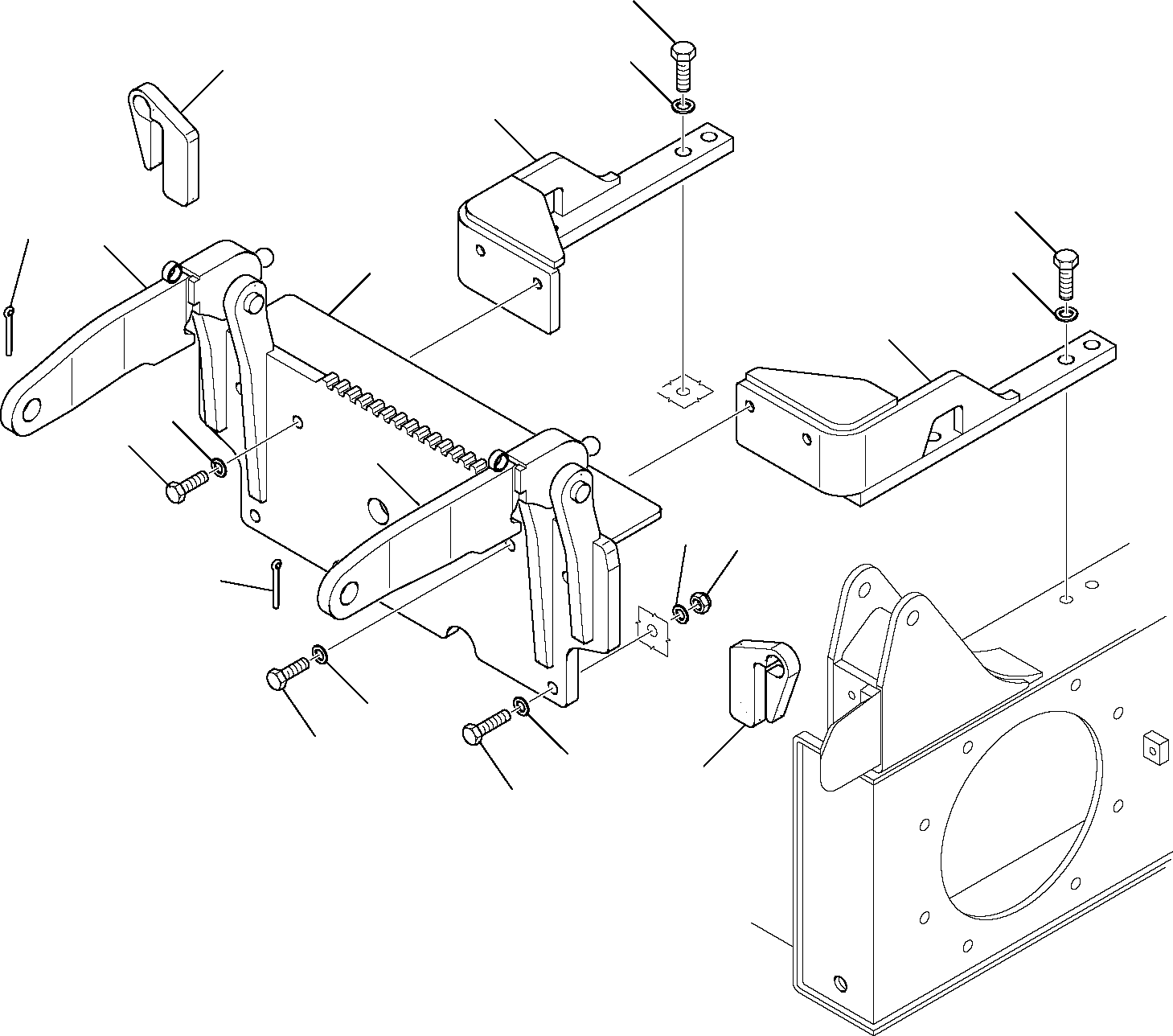 Skid Steer Loaders Komatsu / SK818-5 USA S/N 37BF50003-Up(sk818a) / EXCAVATOR CONNECTION FRAME (WITH DOOR)(G-0068 : 7155)