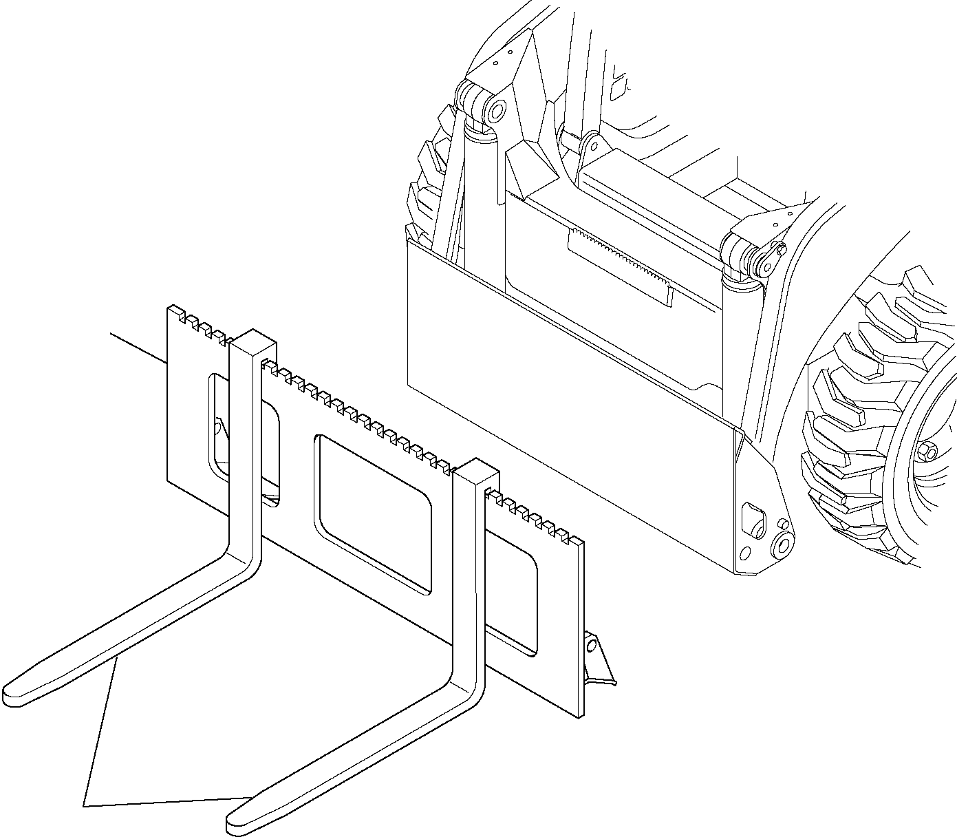 Skid Steer Loaders Komatsu / SK818-5 USA S/N 37BF50003-Up(sk818a) / FORK(G-0070 : 7200)