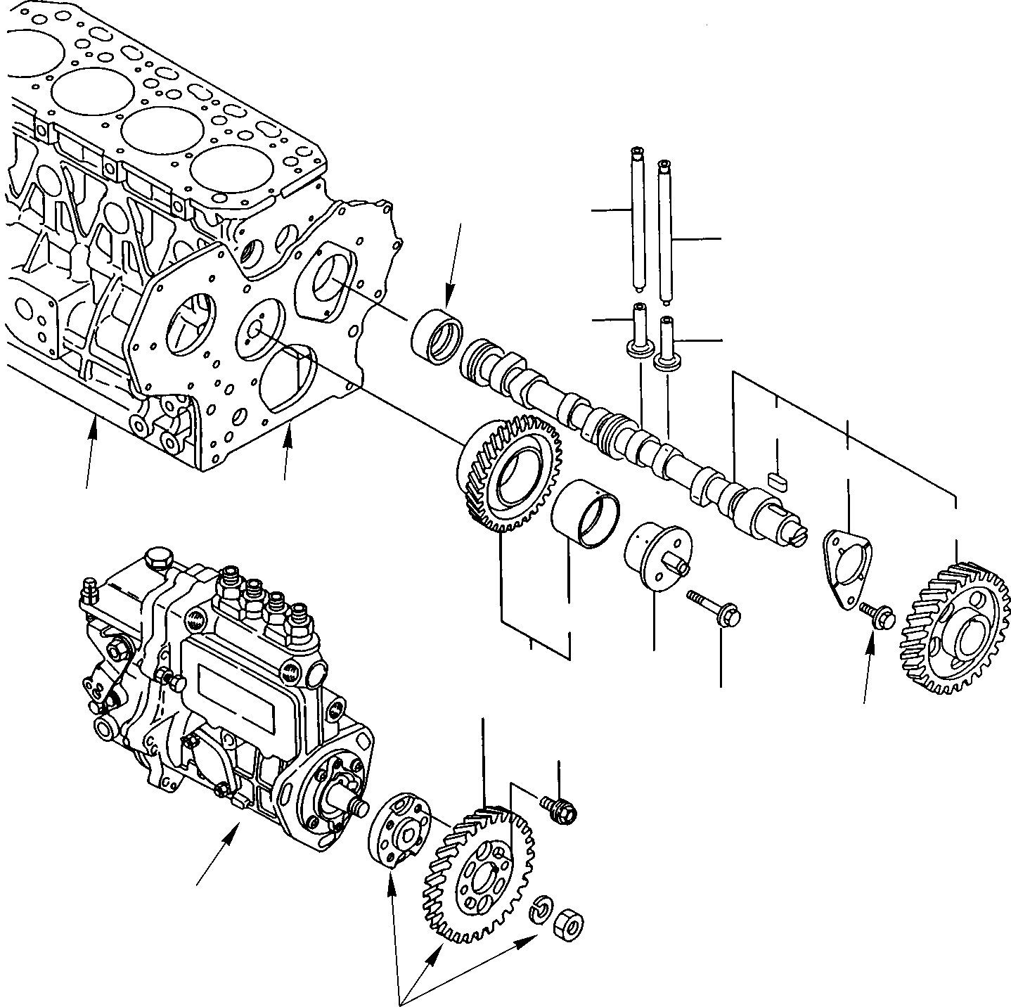 Skid Steer Loaders Komatsu / SK820-5 USA turbo S/N 37BTF50003-Up(sk820ta) / CAMSHAFT AND DRIVING GEAR(A-0080 : 0231)