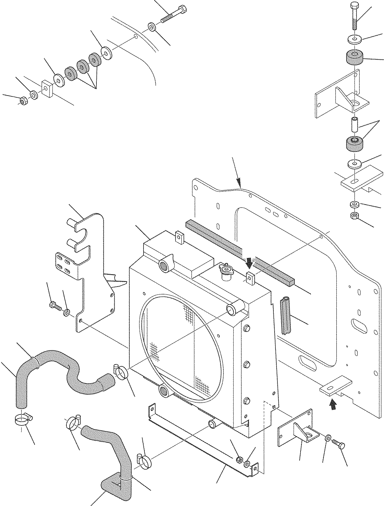 Skid Steer Loaders Komatsu / SK820-5 USA turbo S/N 37BTF50003-Up(sk820ta) / RADIATOR (1/2)(B-0050 : 1200)