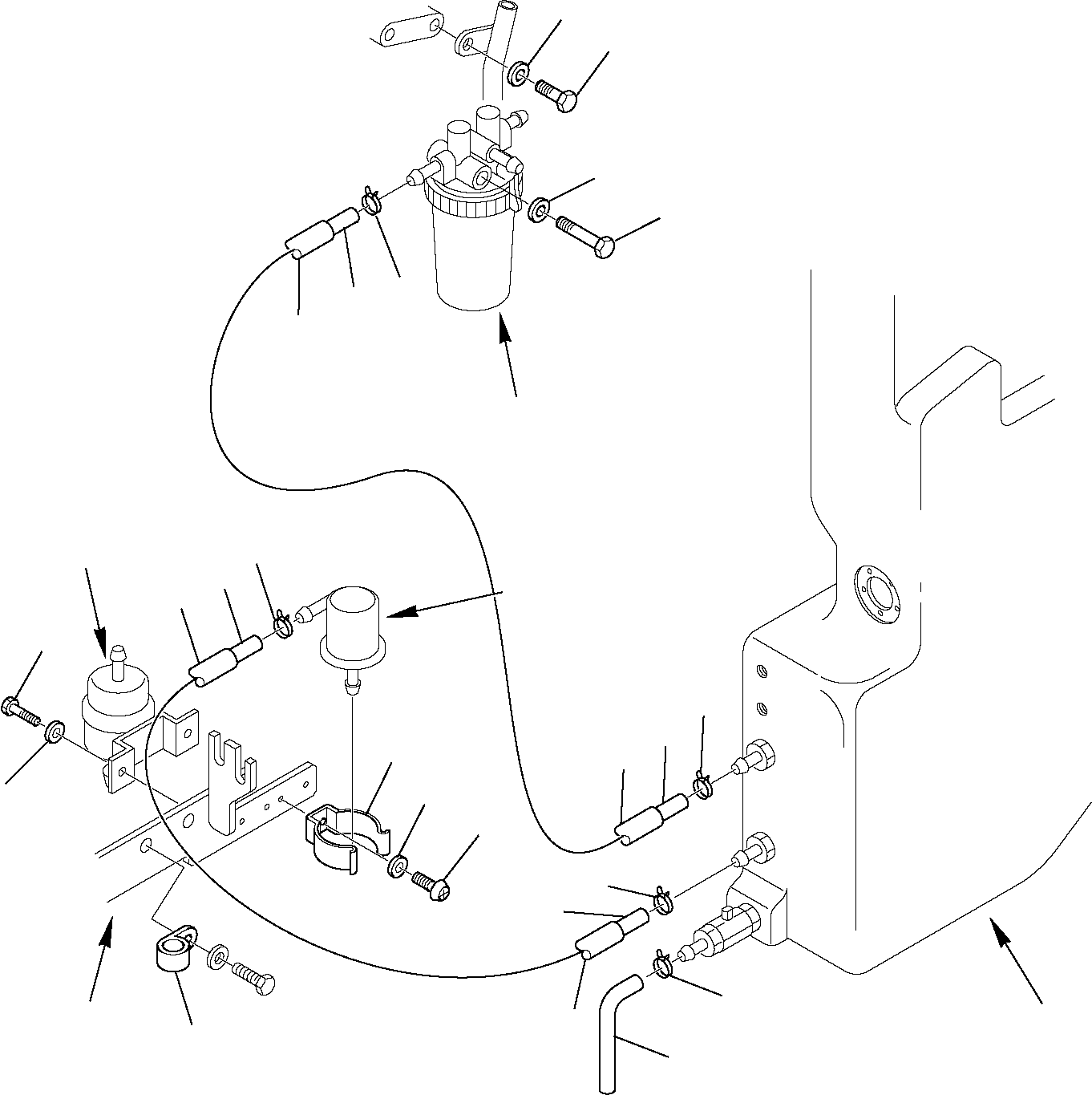 Skid Steer Loaders Komatsu / SK820-5 USA turbo S/N 37BTF50003-Up(sk820ta) / FUEL PIPING(B-0080 : 1310)